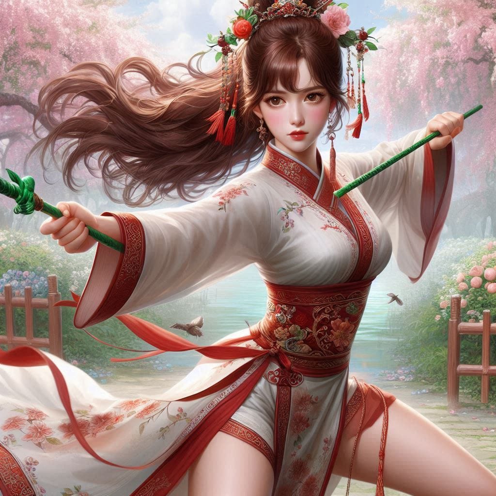 Peach Island Huangrong - Dog Punching Woman