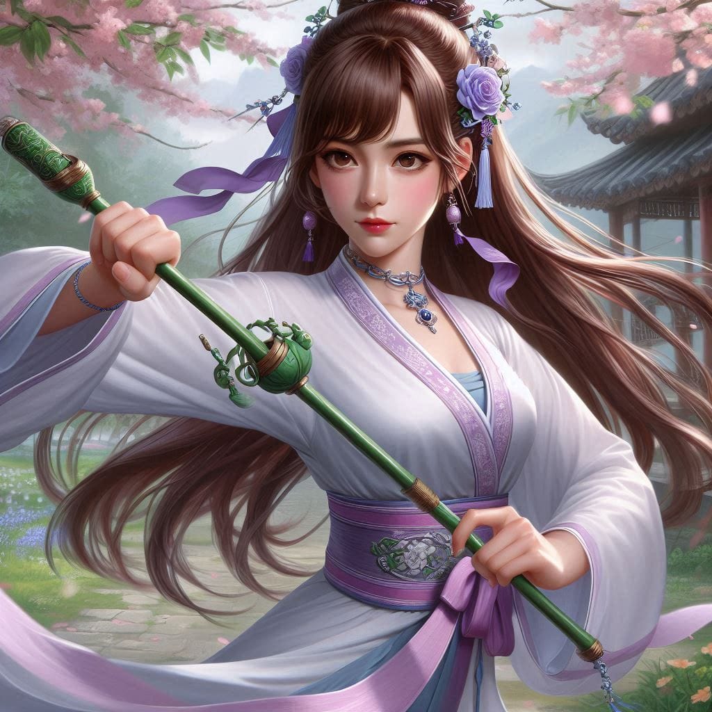 Peach Island Huangrong - Dog Punching Woman