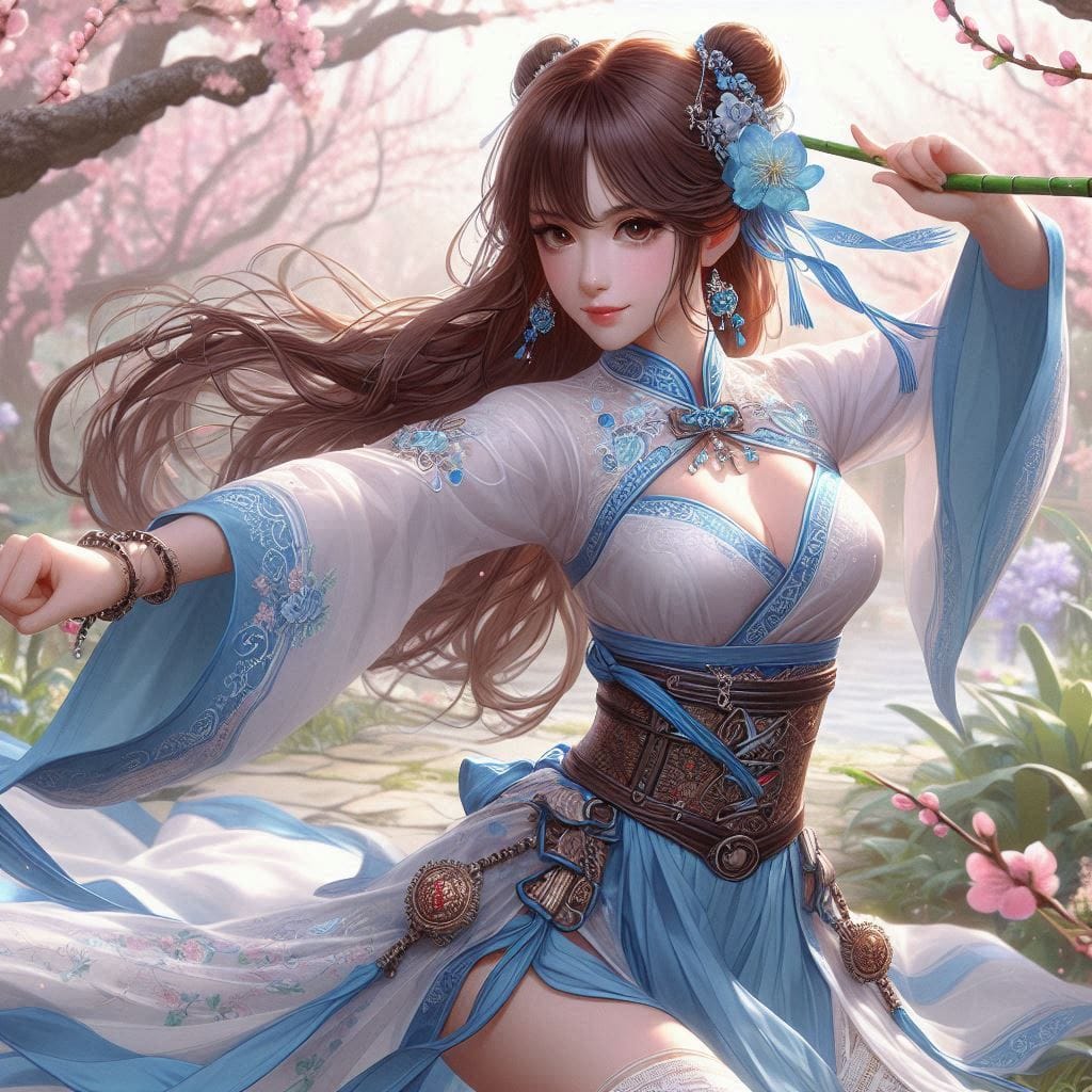 Peach Island Huangrong - Dog Punching Woman