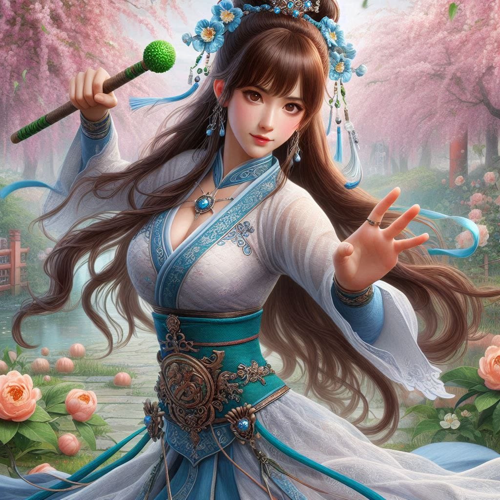 Peach Island Huangrong - Dog Punching Woman