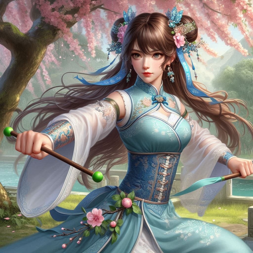 Peach Island Huangrong - Dog Punching Woman