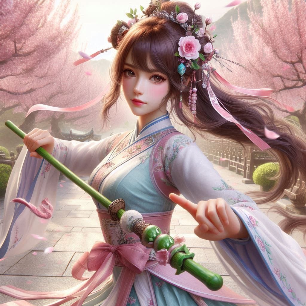 Peach Island Huangrong - Dog Punching Woman