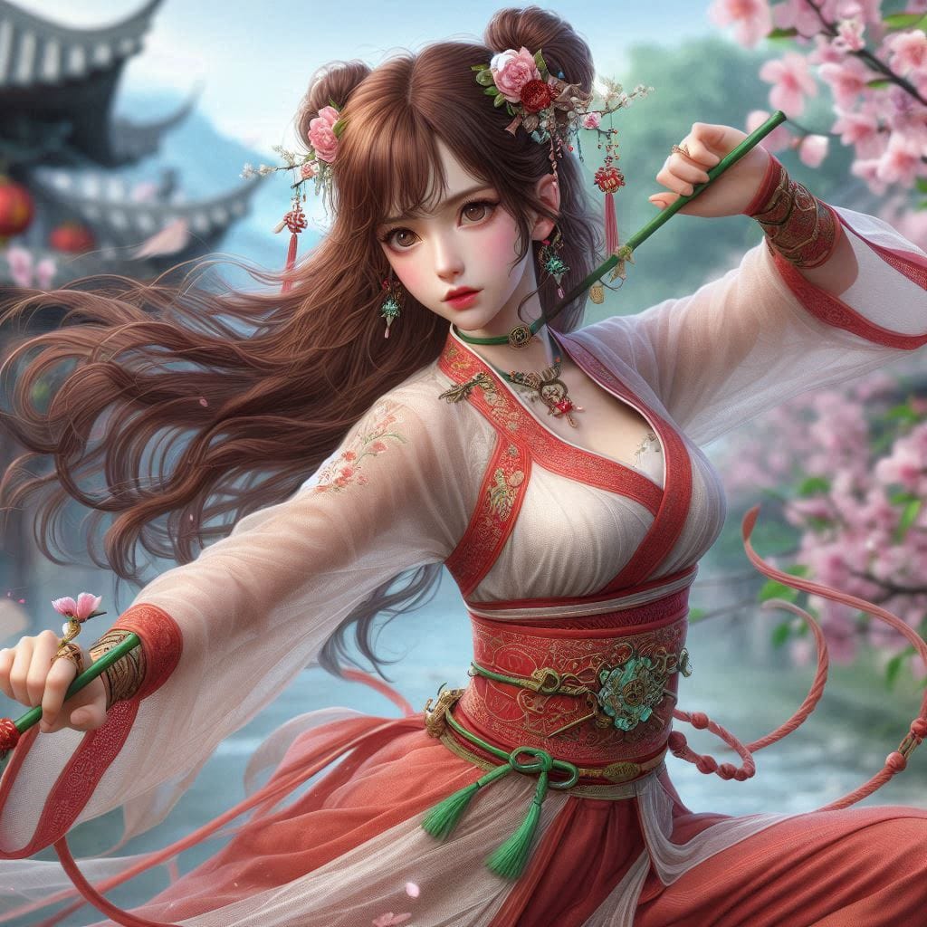 Peach Island Huangrong - Dog Punching Woman
