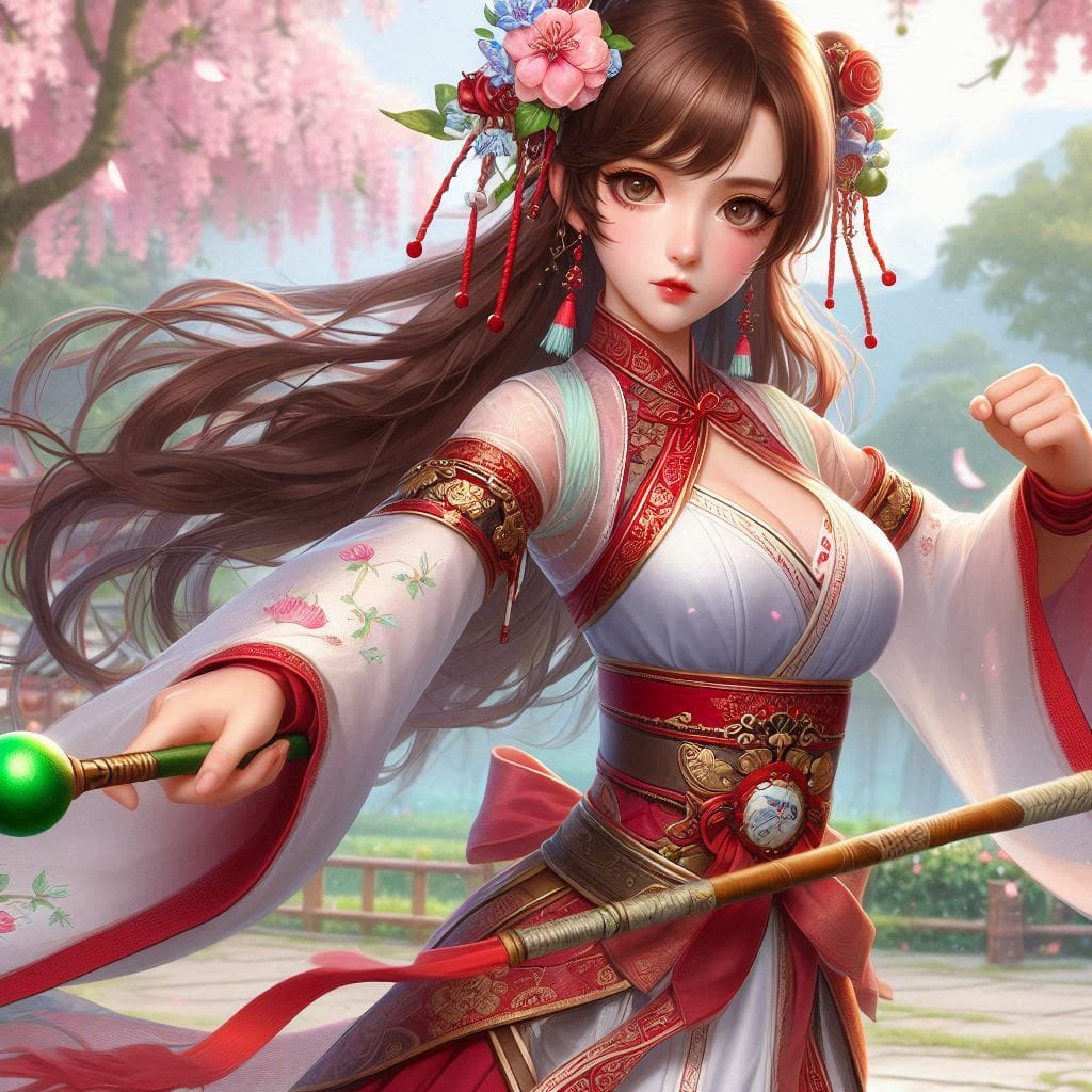 Peach Island Huangrong - Dog Punching Woman