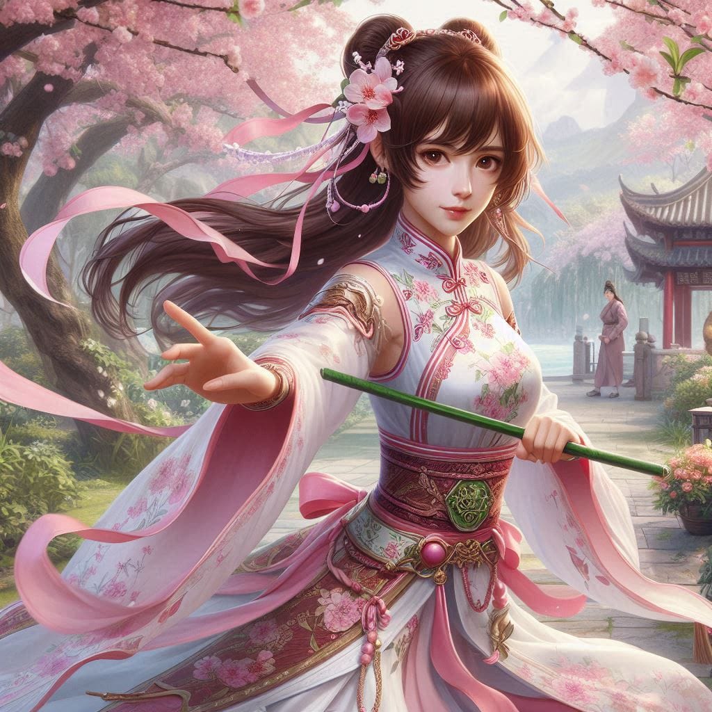 Peach Island Huangrong - Dog Punching Woman