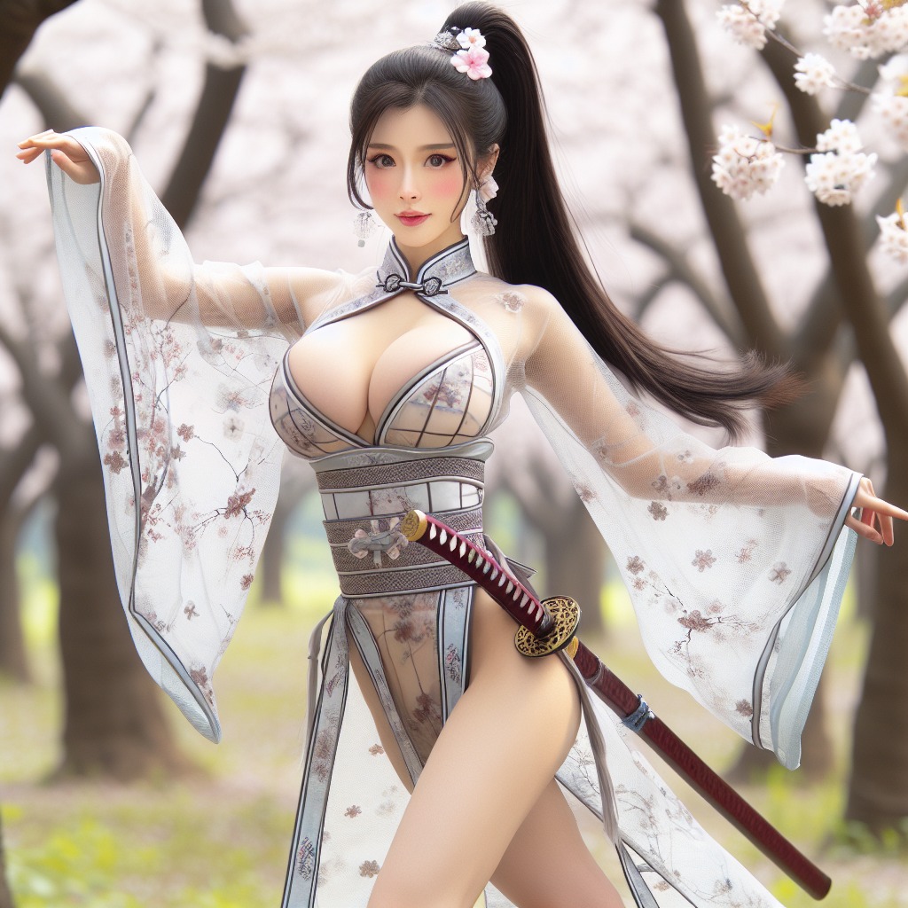 Portable Series: Cherry Blossom Swordswoman