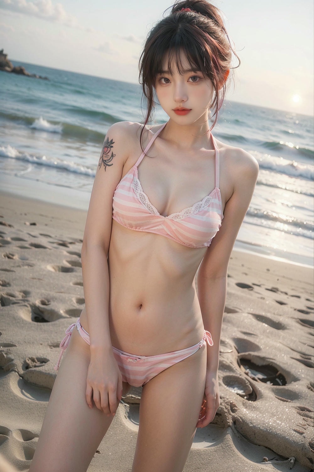 Collection - PInk Stripe Bikini - 1
