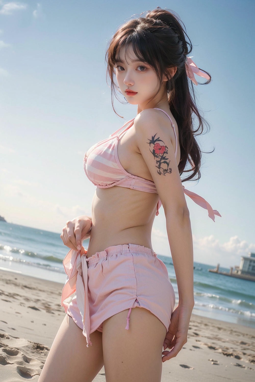Collection - PInk Stripe Bikini - 1