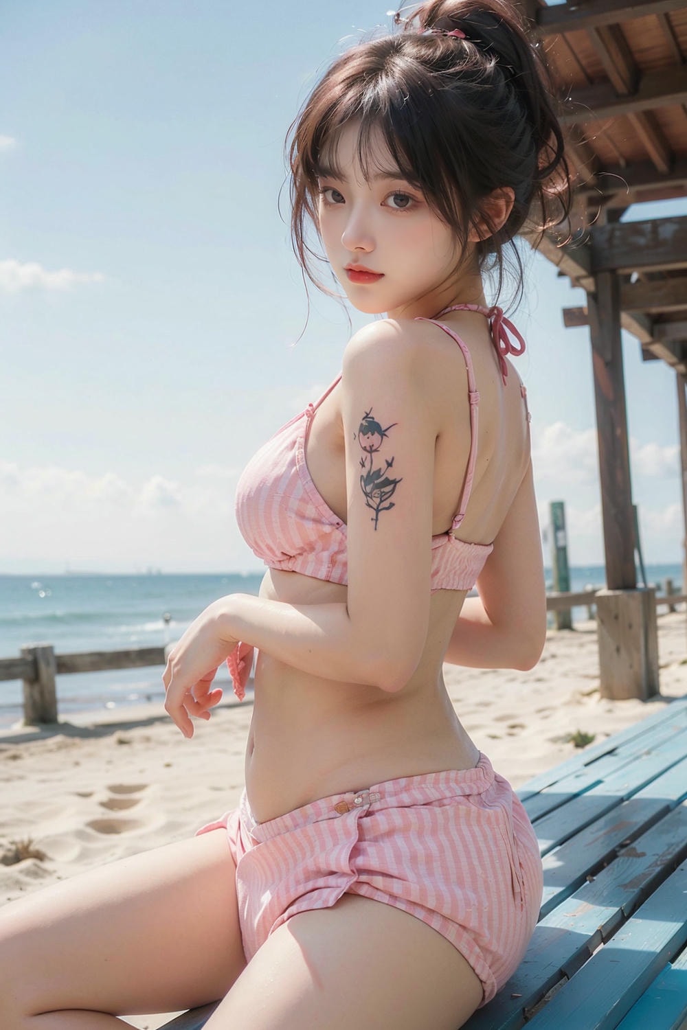 Collection - PInk Stripe Bikini - 1
