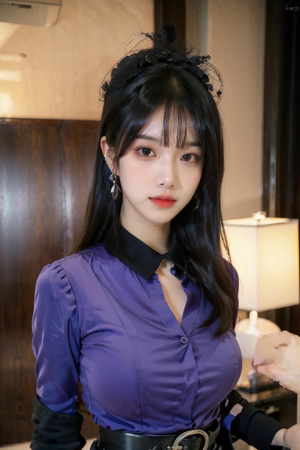 Collection - Elegant Allure The Sultry Sophistication of a Blue Blouse and