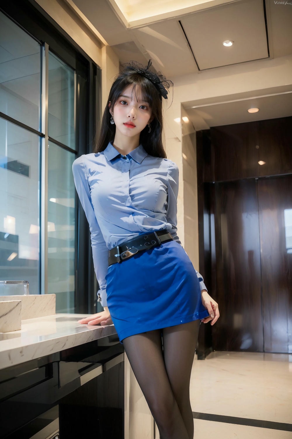 Collection - Elegant Allure The Sultry Sophistication of a Blue Blouse and