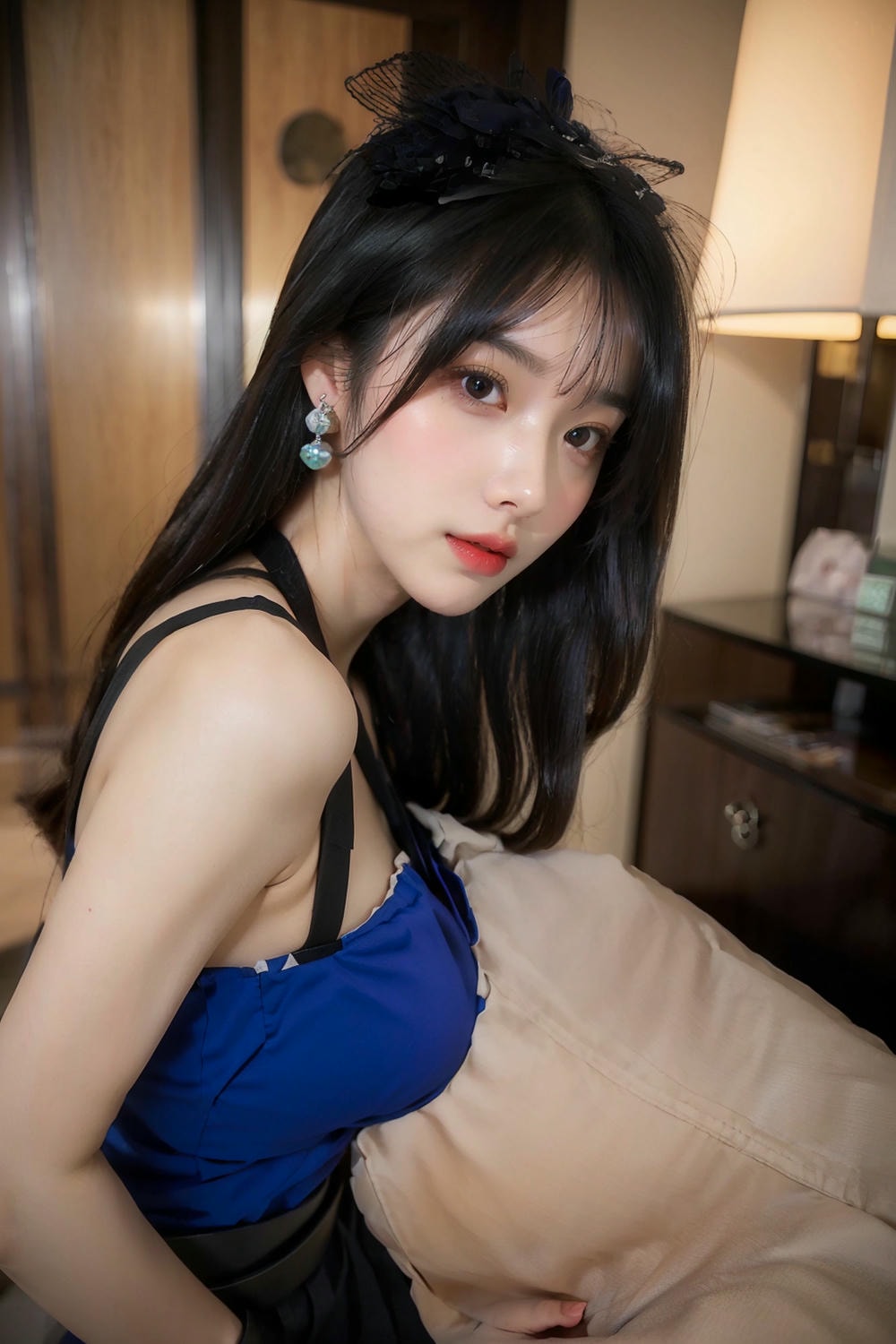 Collection - Elegant Allure The Sultry Sophistication of a Blue Blouse and