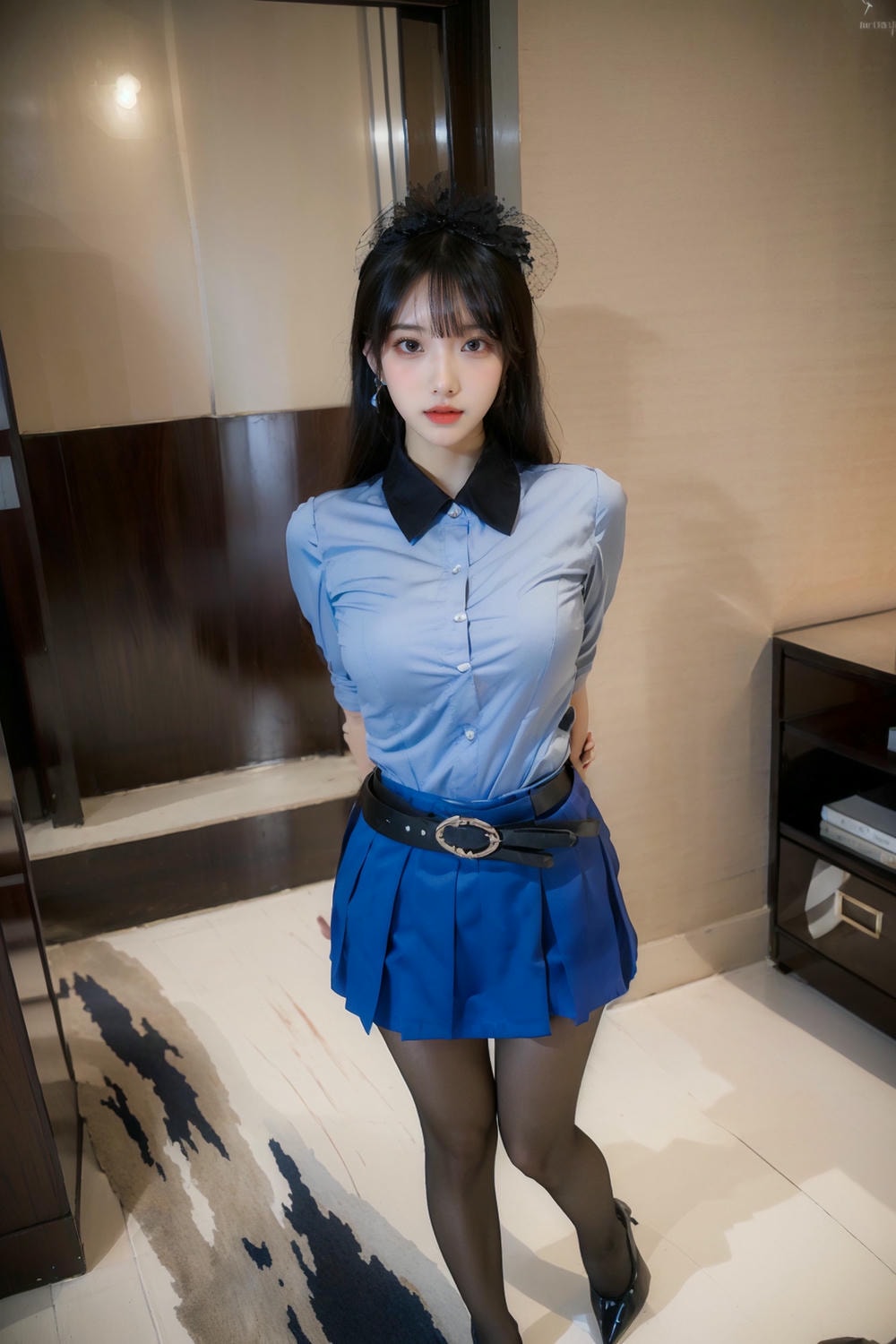 Collection - Elegant Allure The Sultry Sophistication of a Blue Blouse and