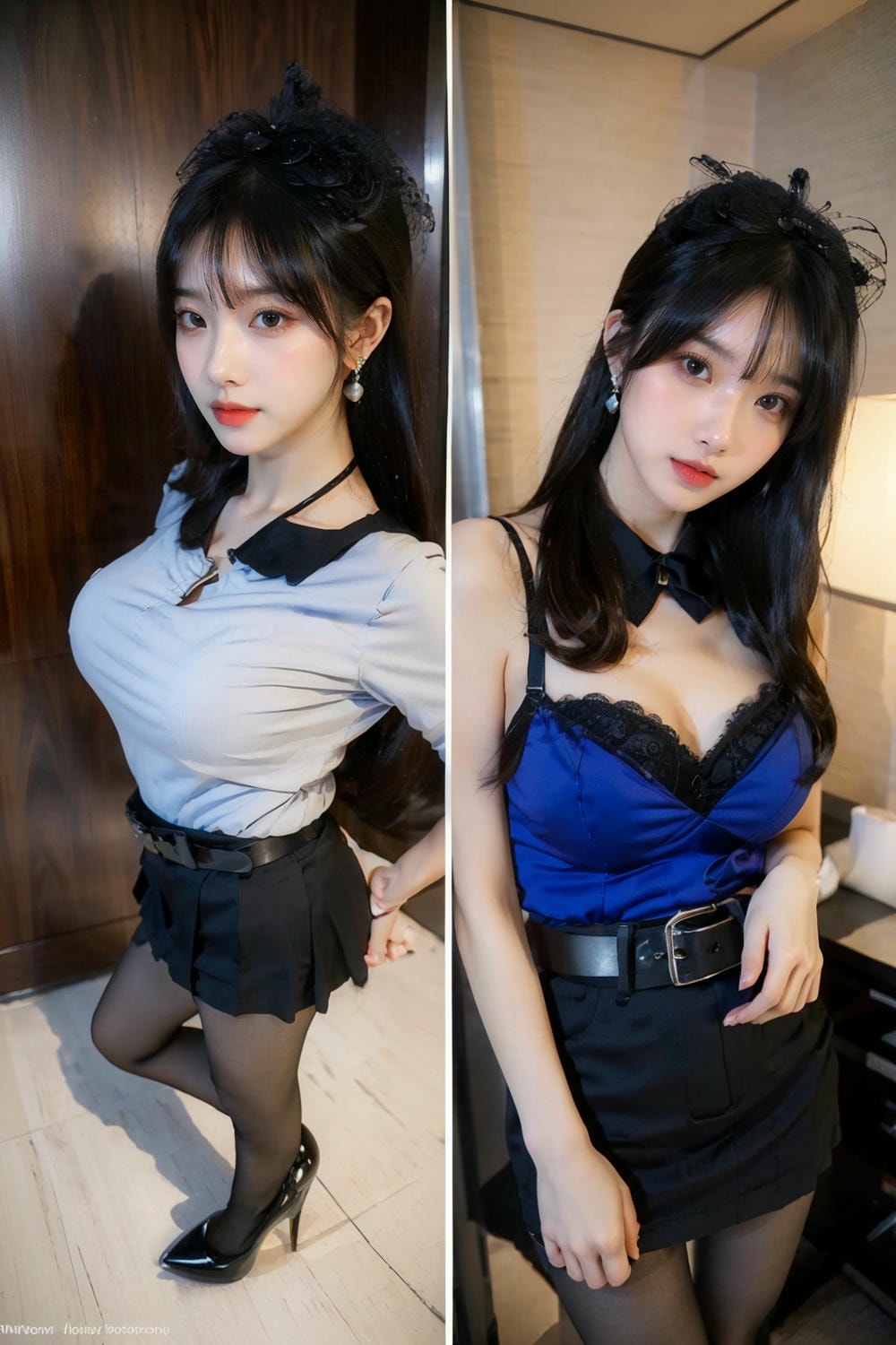 Collection - Elegant Allure The Sultry Sophistication of a Blue Blouse and