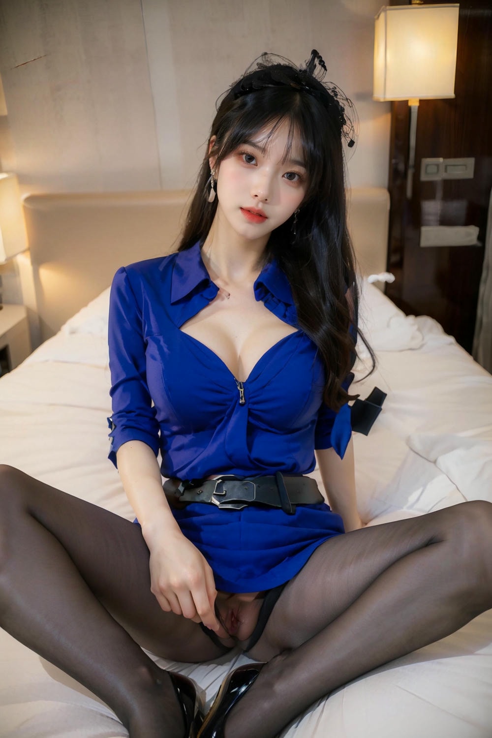 Collection - Elegant Allure The Sultry Sophistication of a Blue Blouse and