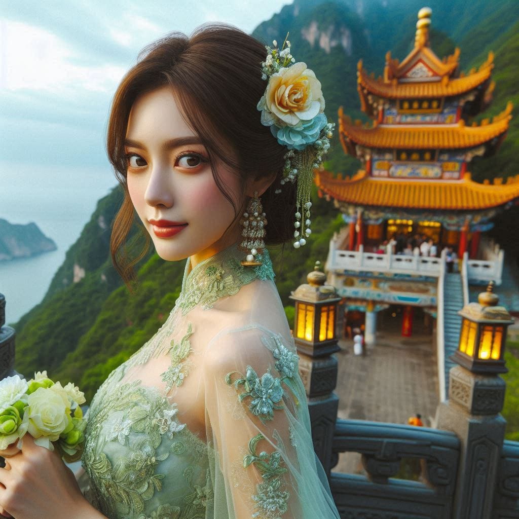 A girl who happened to meet at Hanshan Temple outside Xusu City
