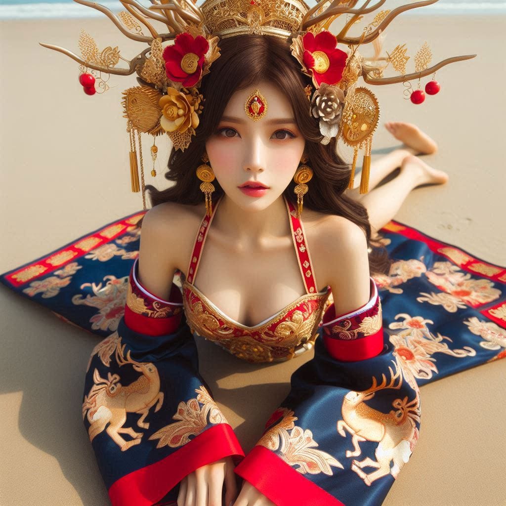 Blue Red White + Sika, Deer