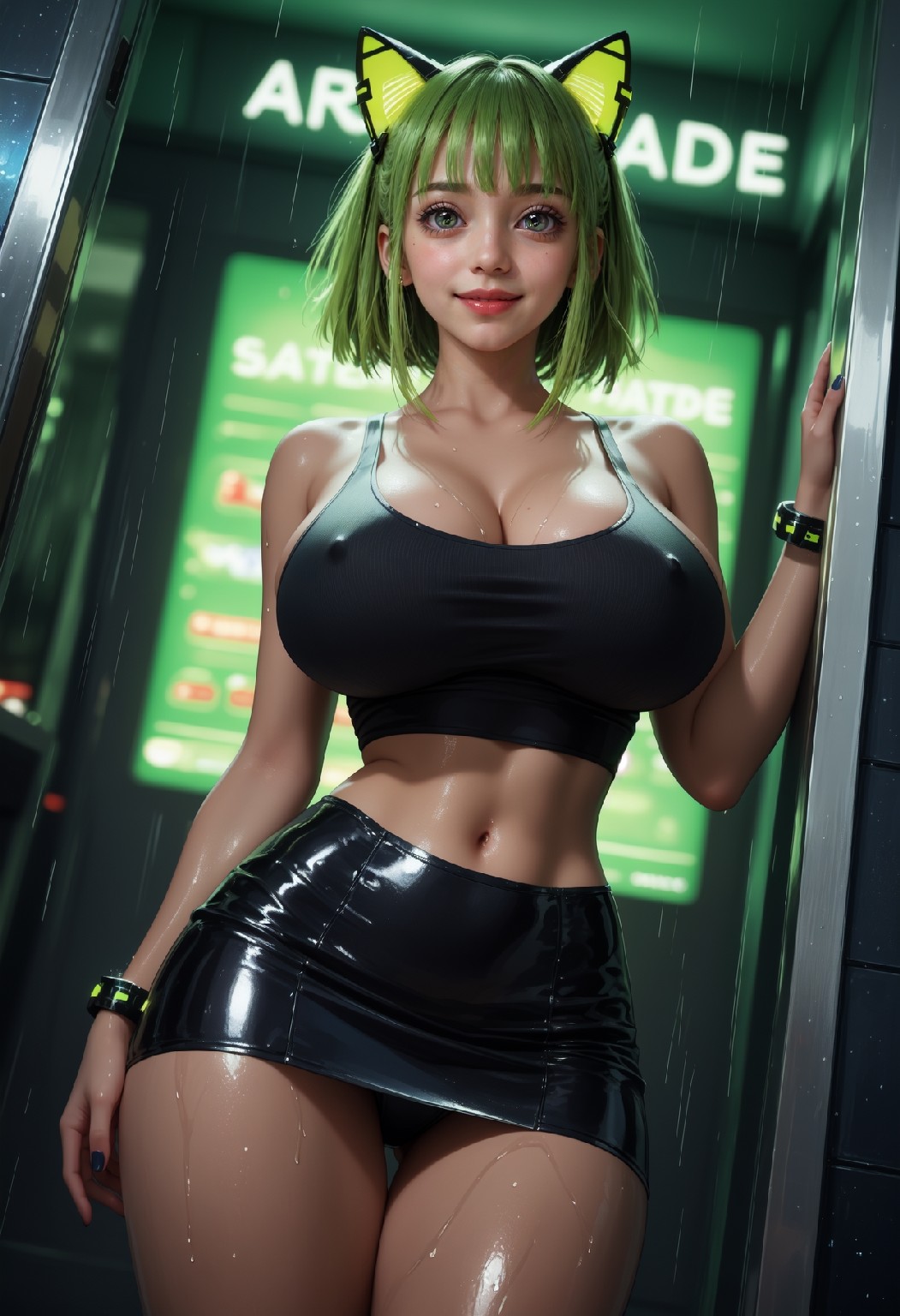 Neon Catwoman NSFW
