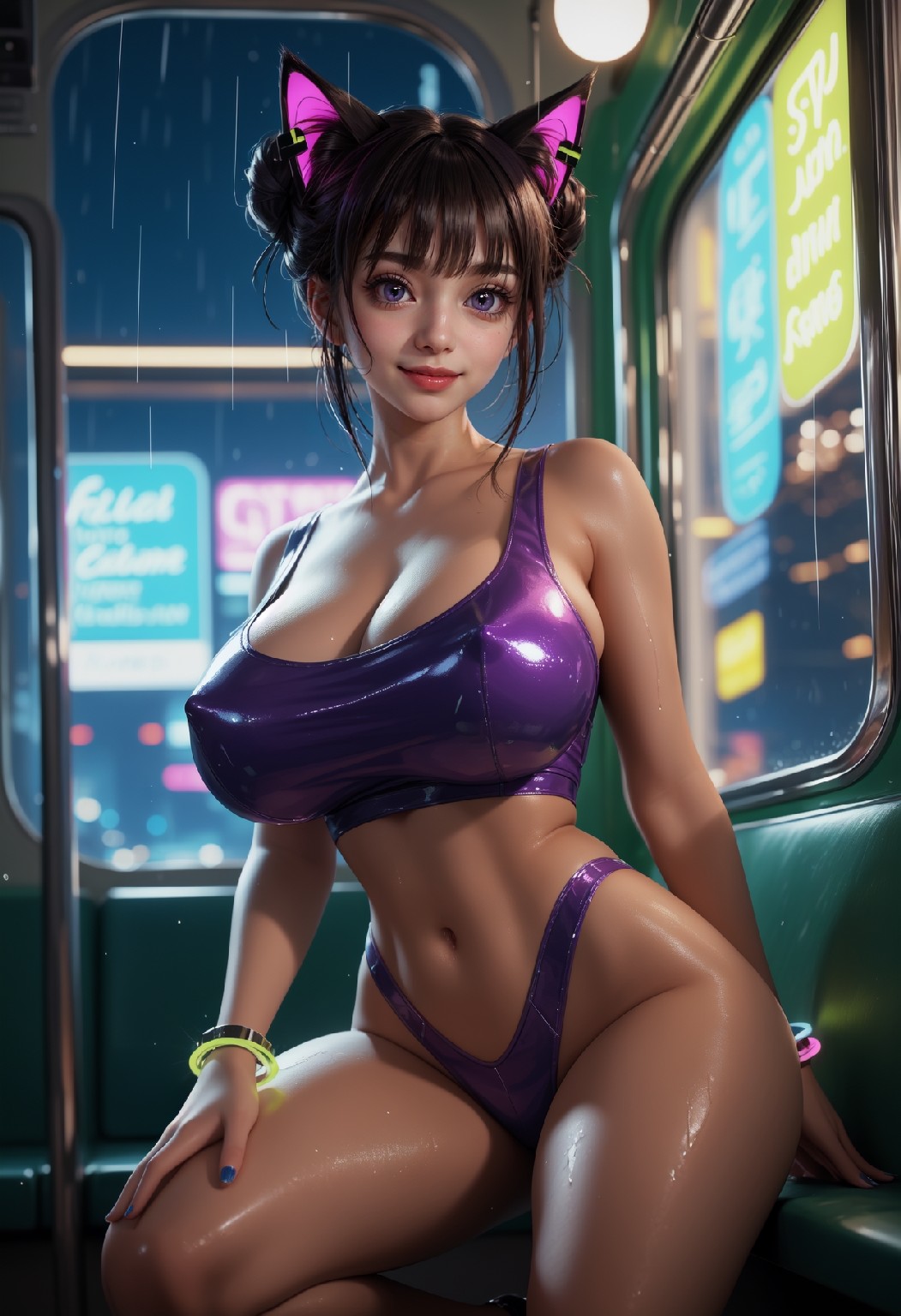 Neon Catwoman NSFW