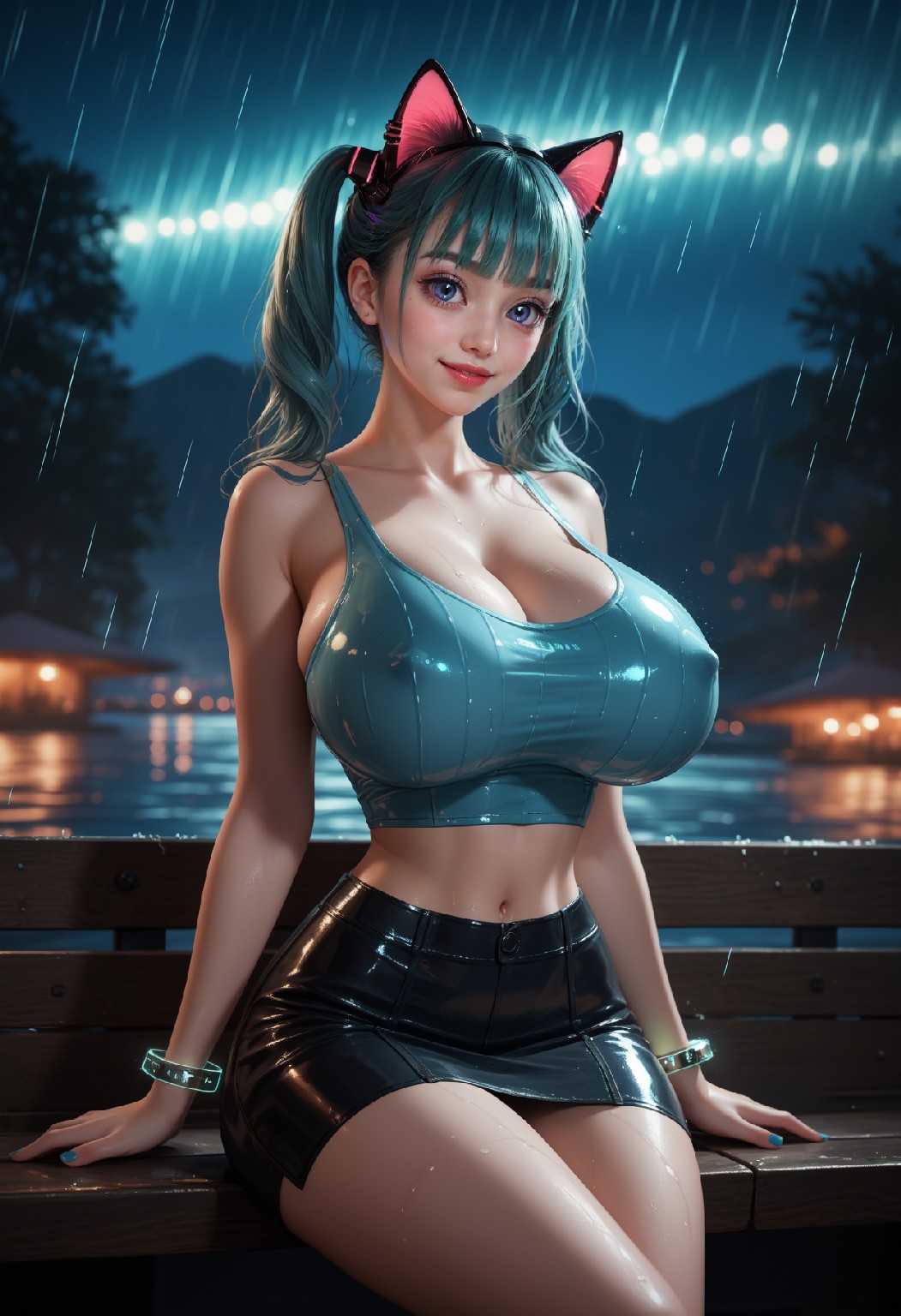 Neon Catwoman NSFW