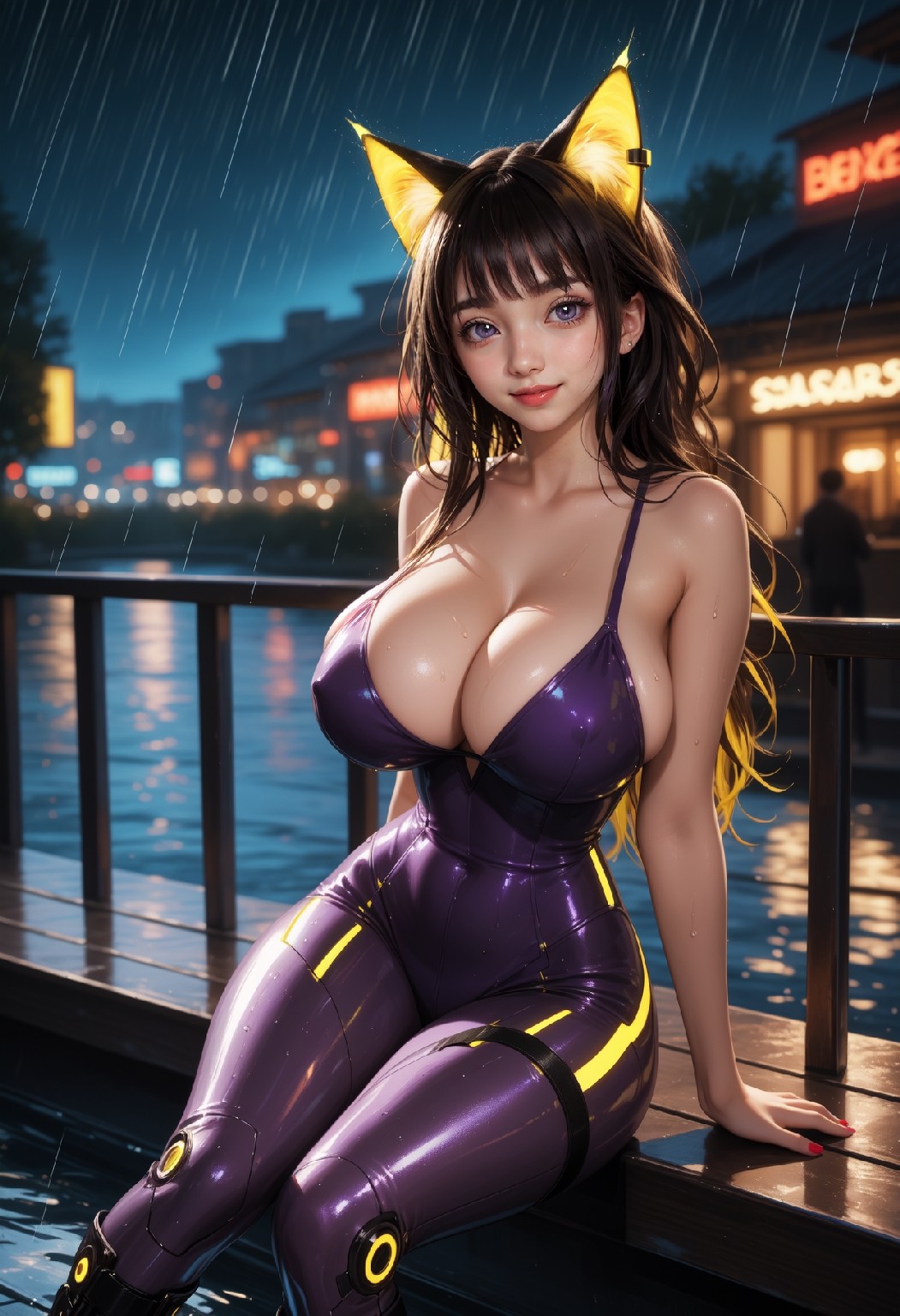 Neon Catwoman NSFW