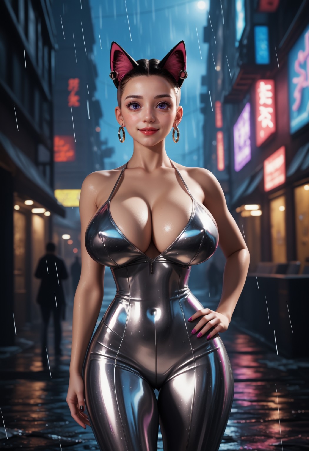 Neon Catwoman NSFW