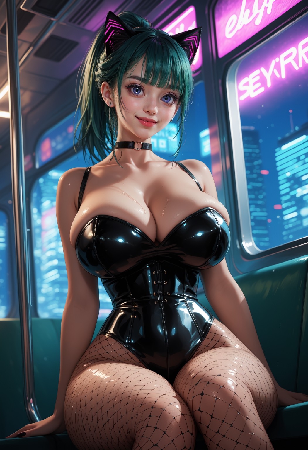 Neon Catwoman NSFW