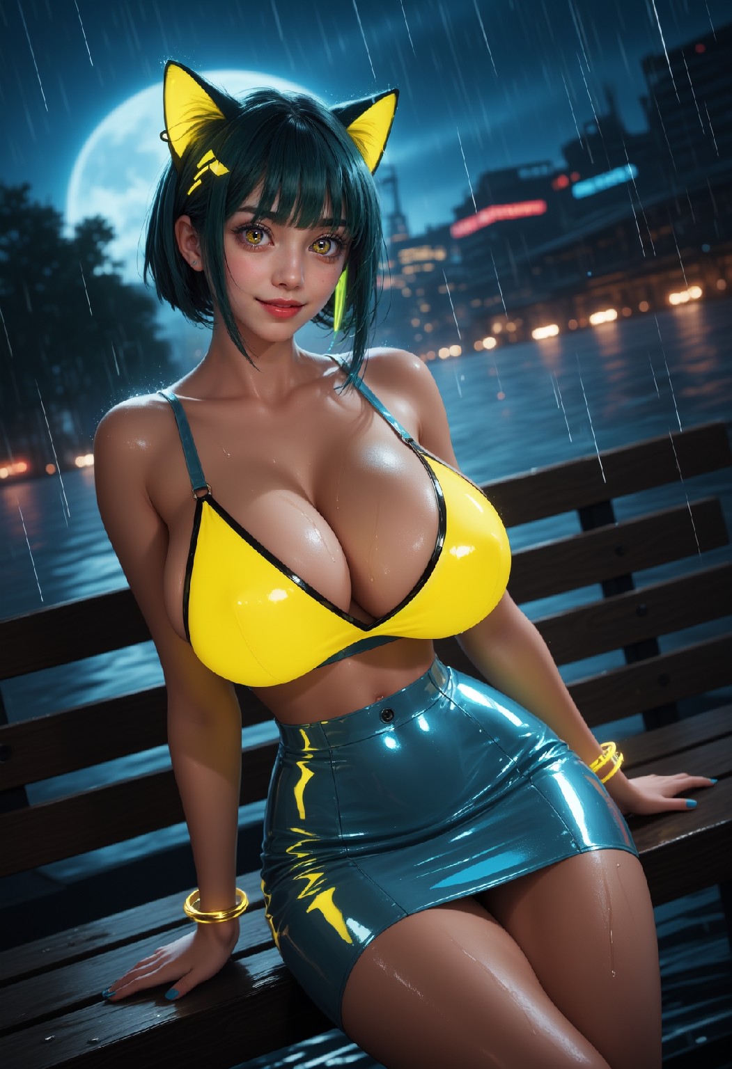 Neon Catwoman NSFW