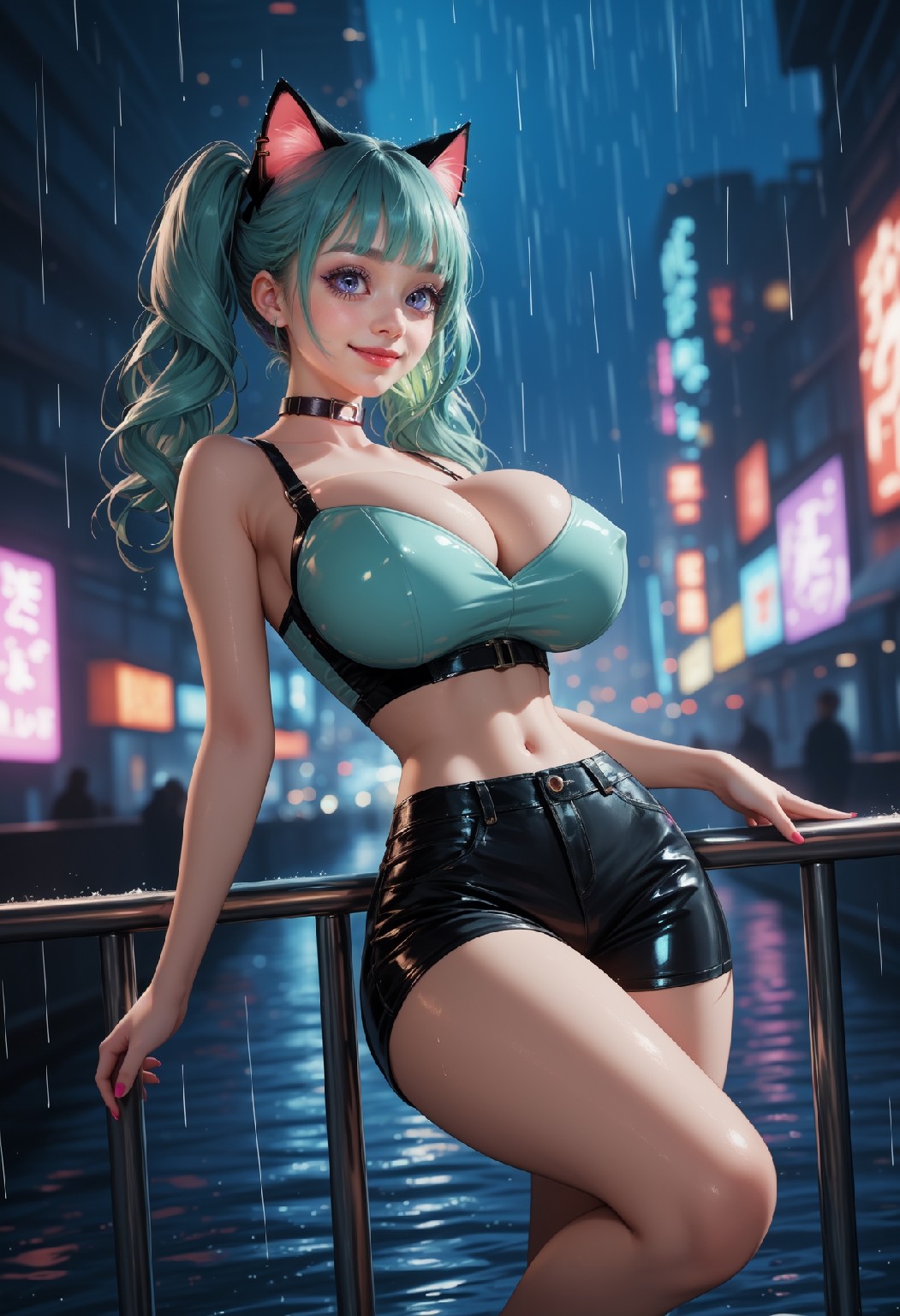 Neon Catwoman NSFW