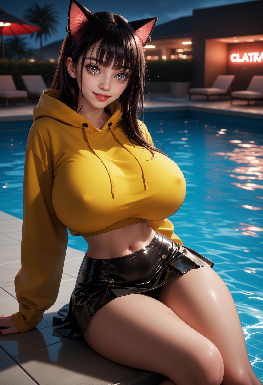 Neon Catwoman NSFW