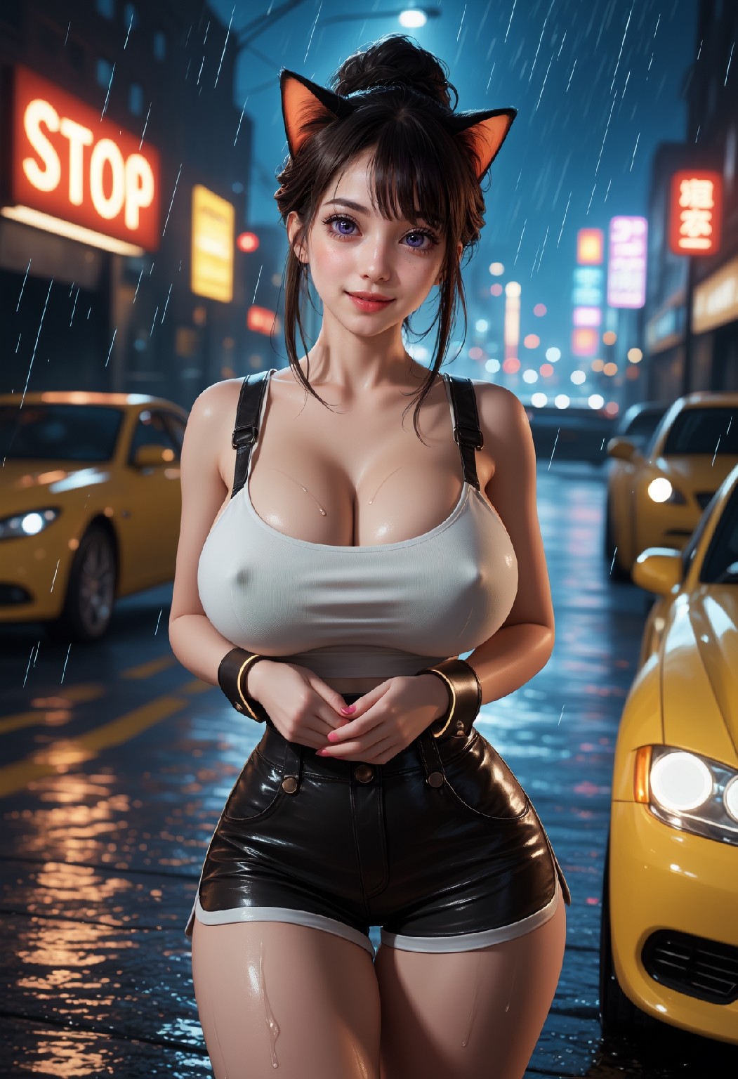 Neon Catwoman NSFW