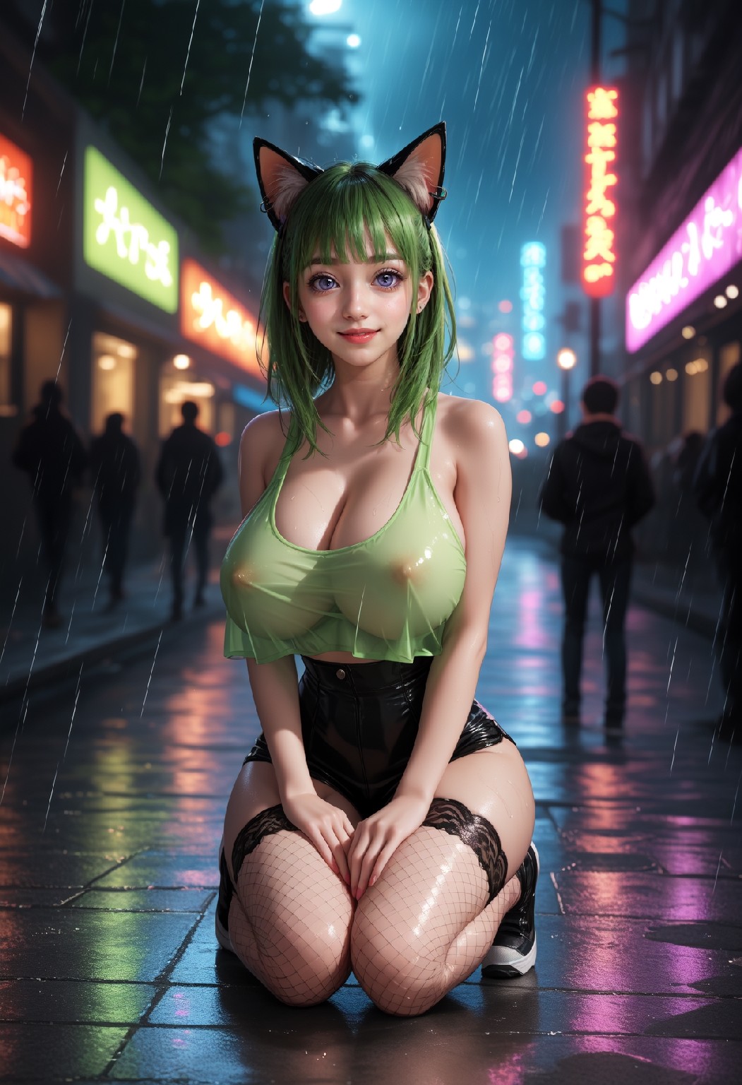 Neon Catwoman NSFW