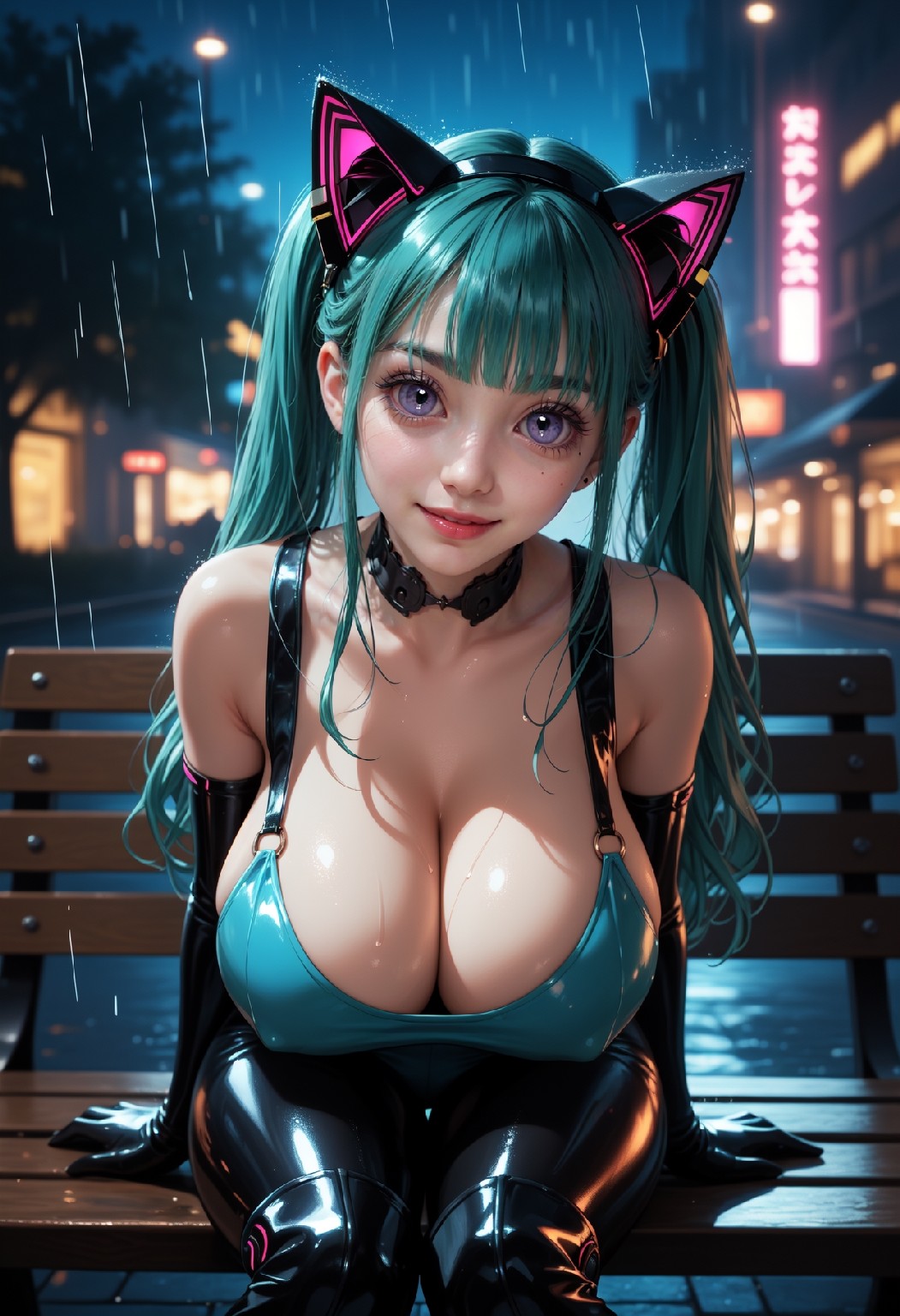Neon Catwoman NSFW