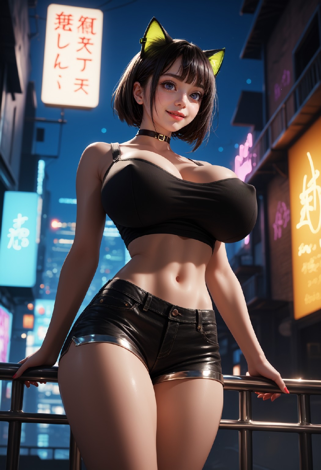 Neon Catwoman NSFW