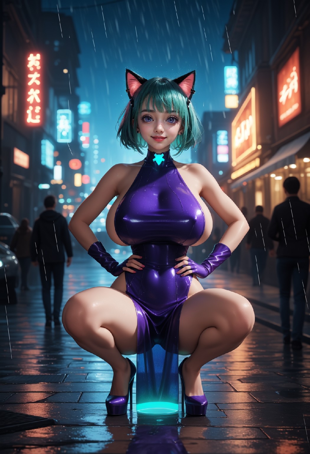 Neon Catwoman NSFW