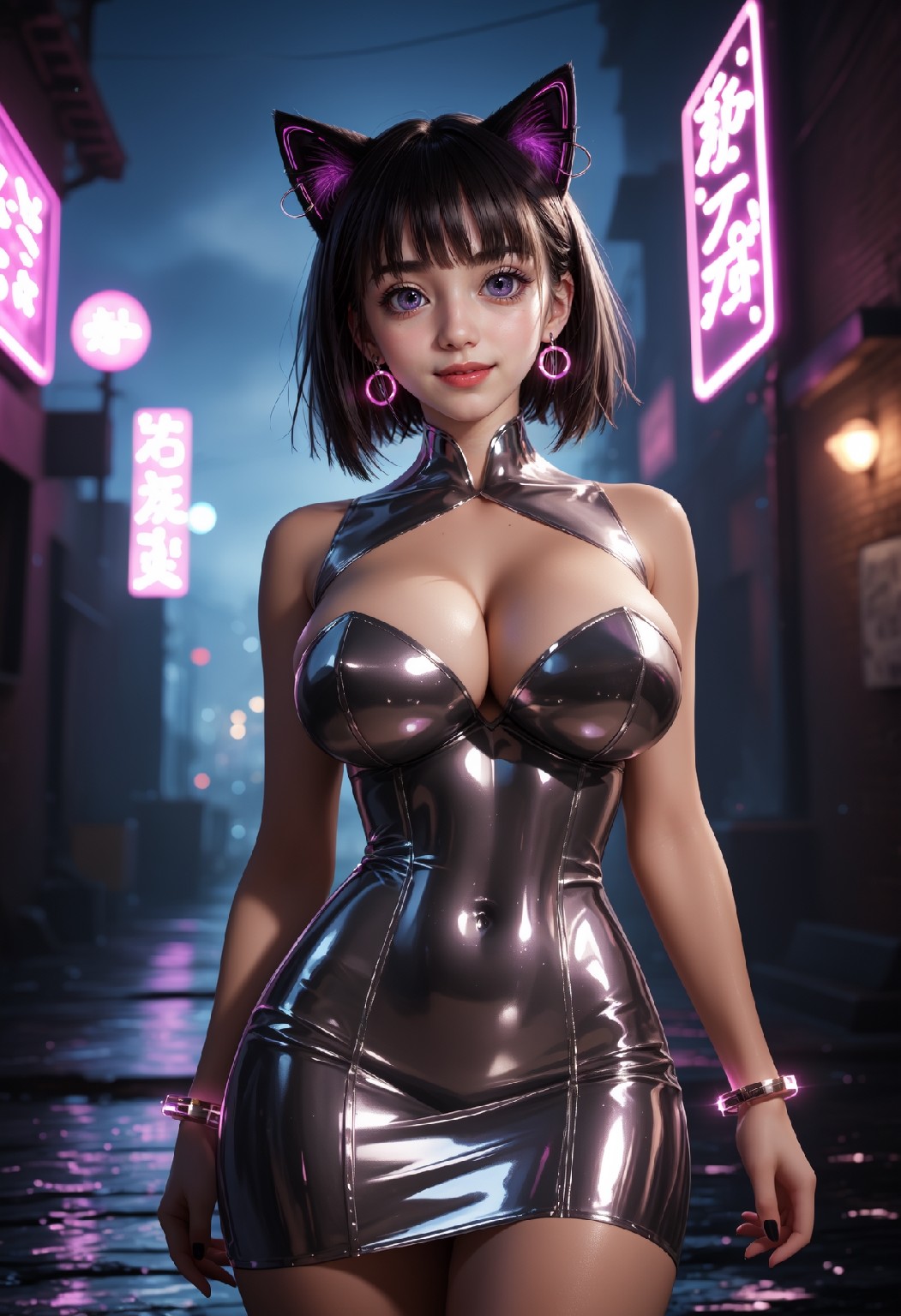 Neon Catwoman NSFW