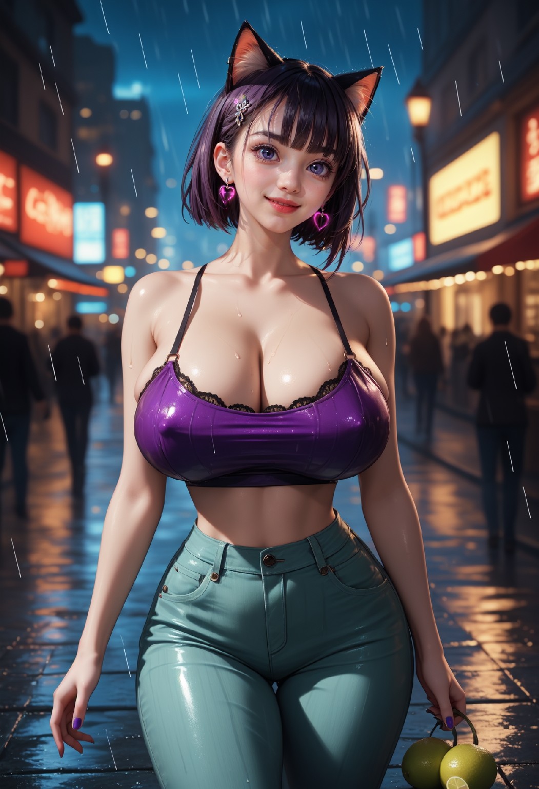 Neon Catwoman NSFW