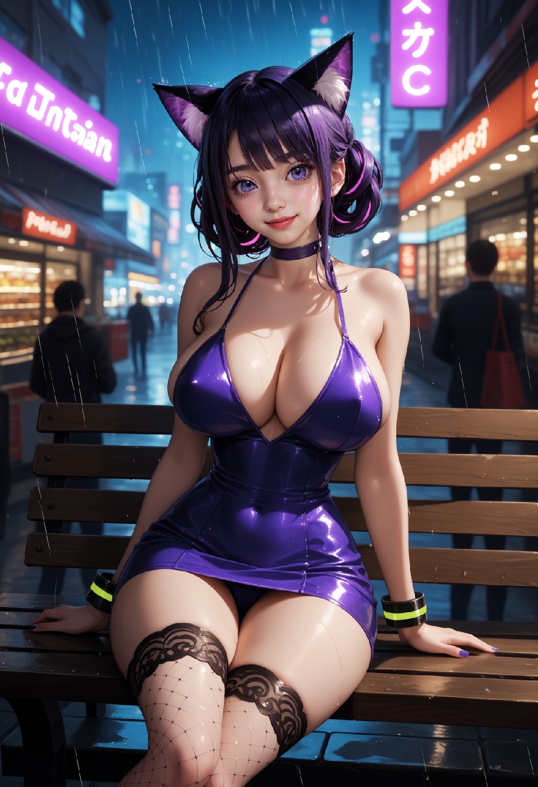 Neon Catwoman NSFW