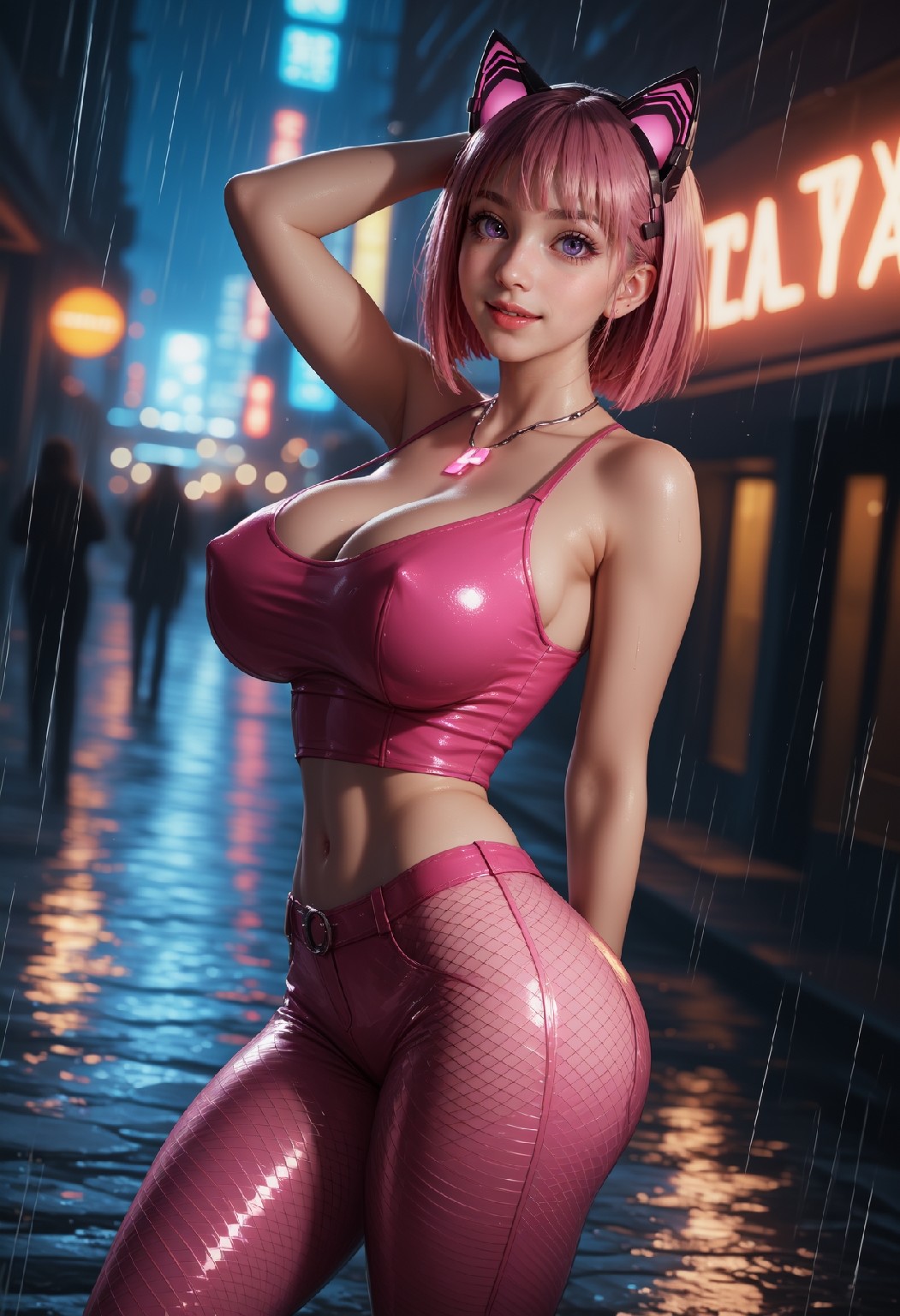 Neon Catwoman NSFW