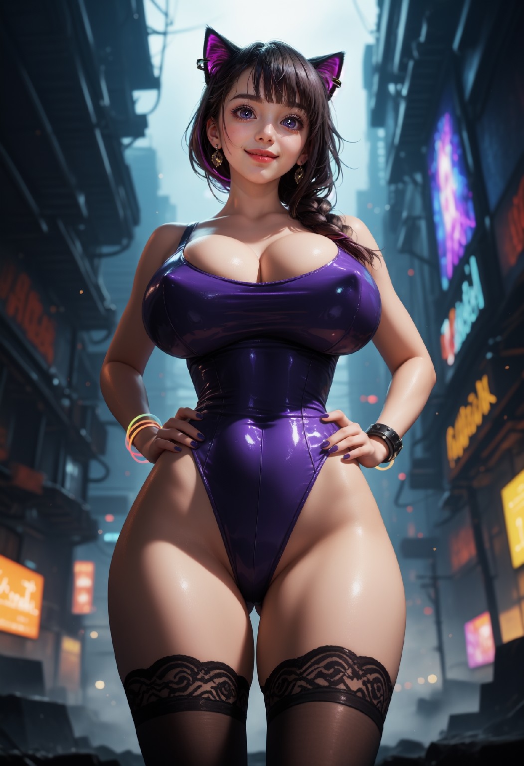 Neon Catwoman NSFW