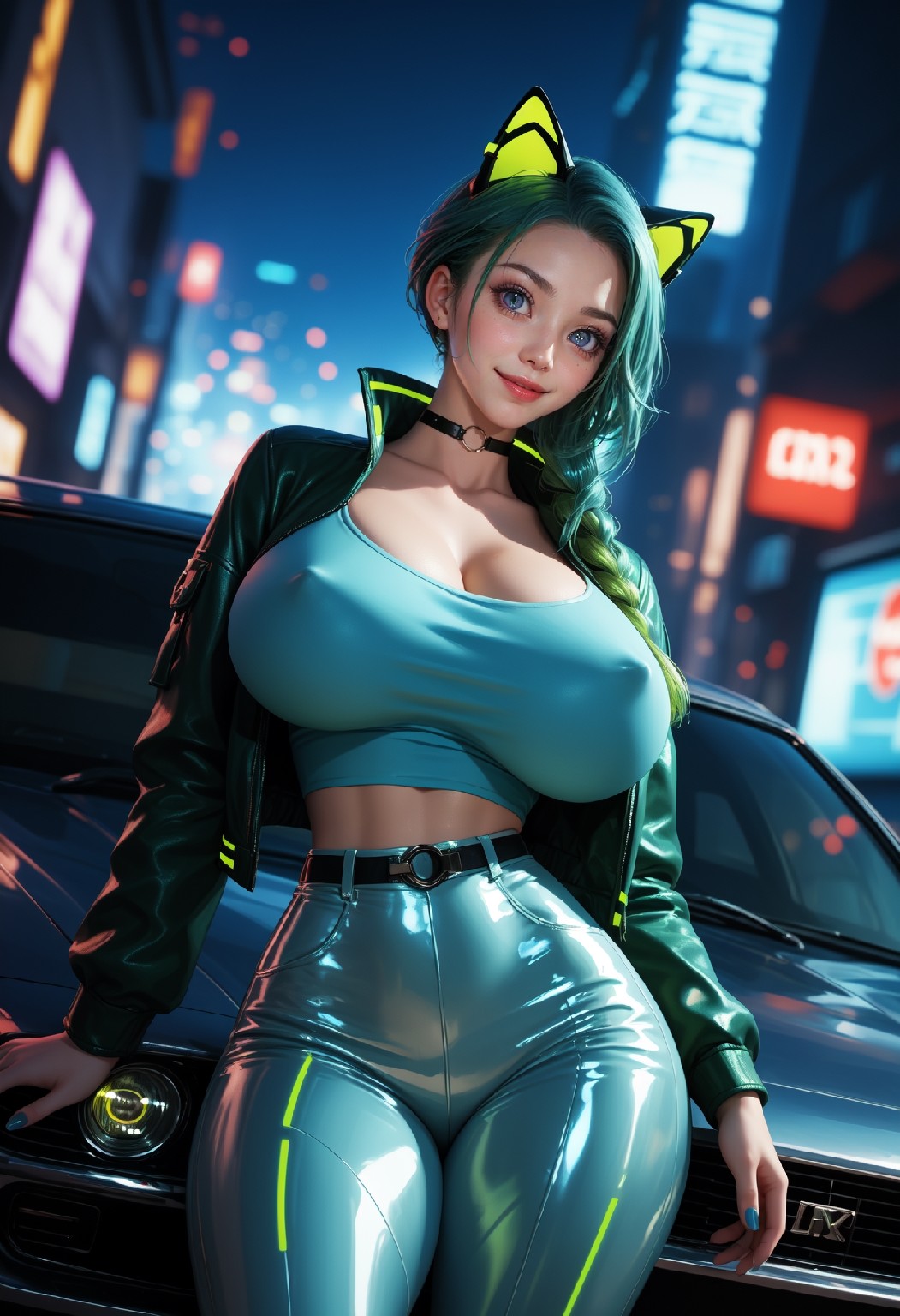 Neon Catwoman NSFW