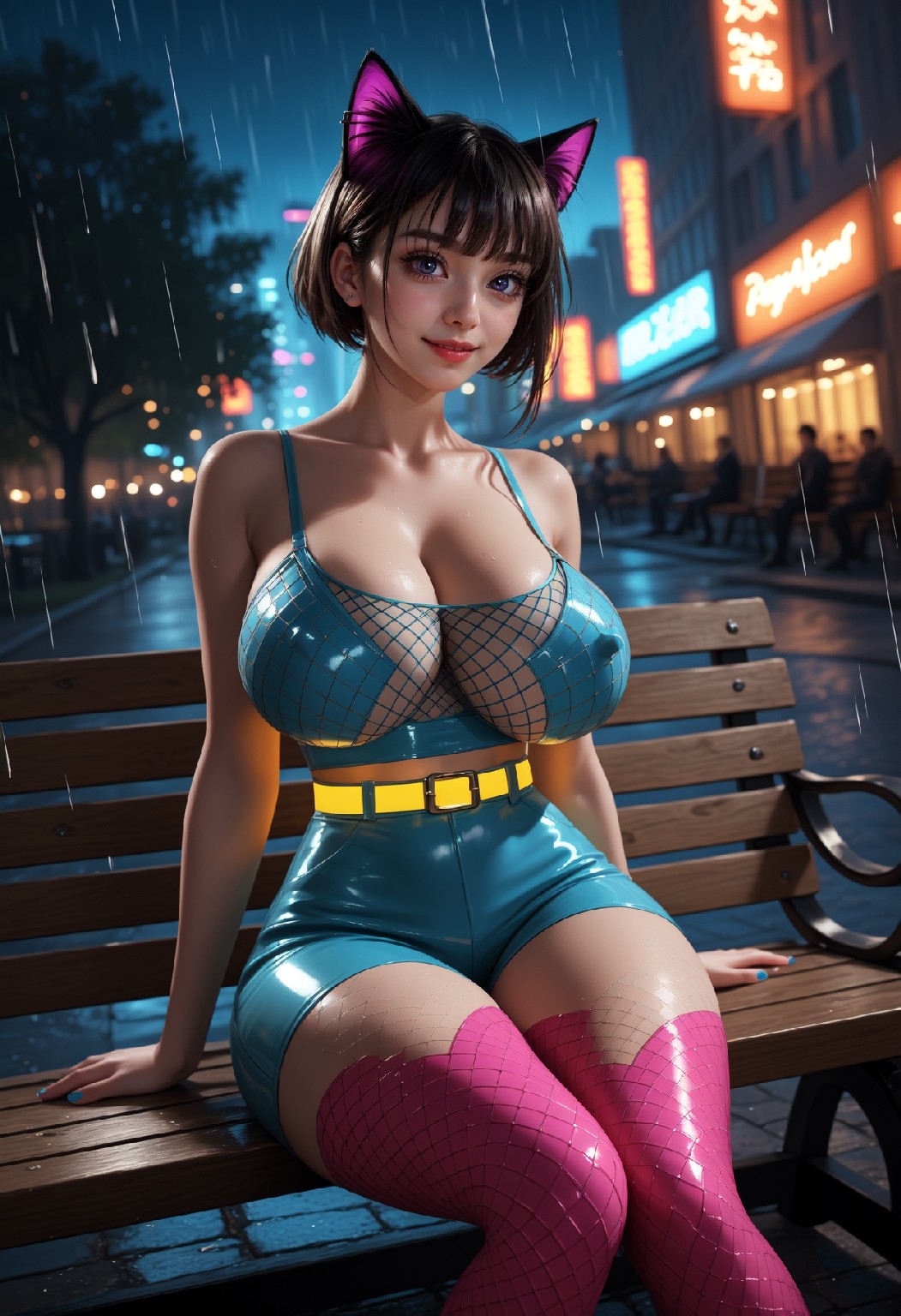 Neon Catwoman NSFW