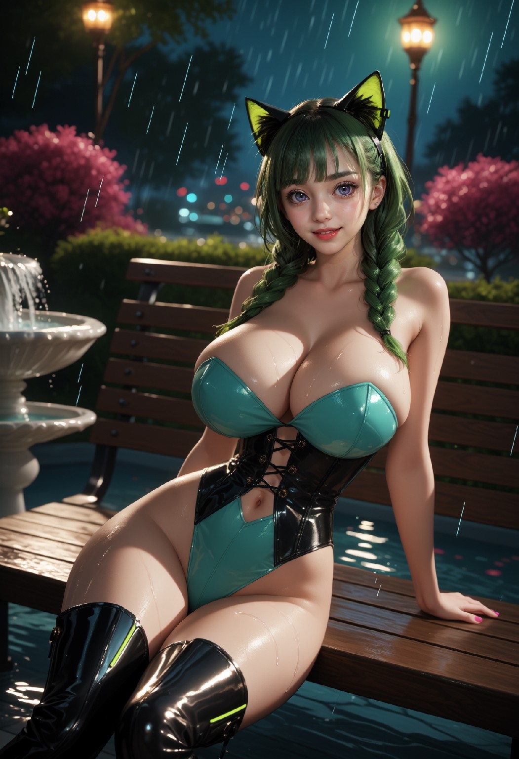 Neon Catwoman NSFW