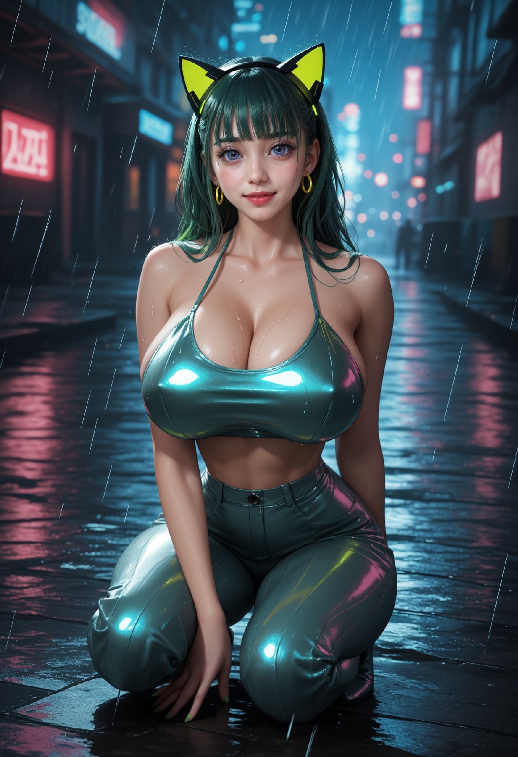 Neon Catwoman NSFW