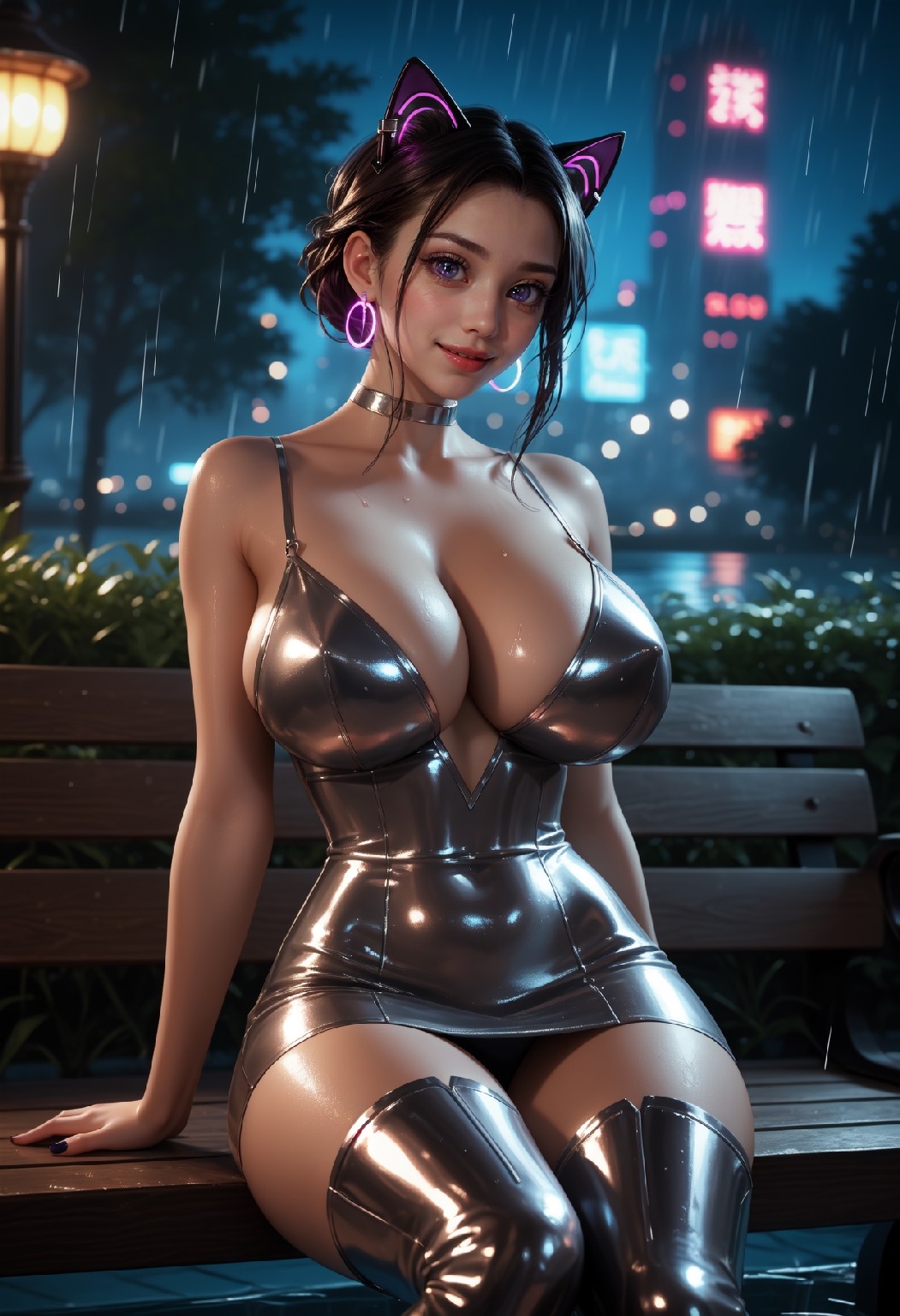 Neon Catwoman NSFW