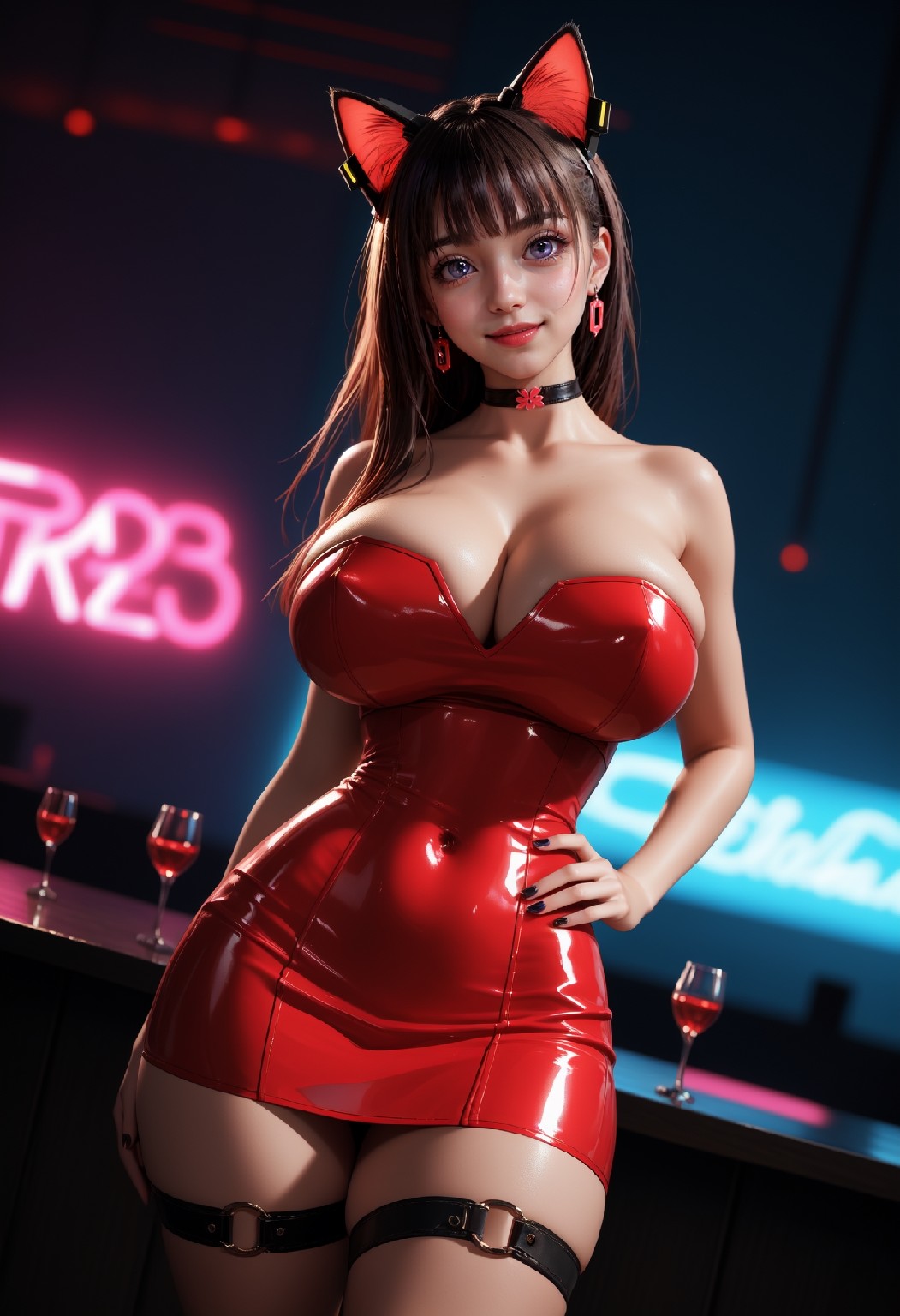 Neon Catwoman NSFW