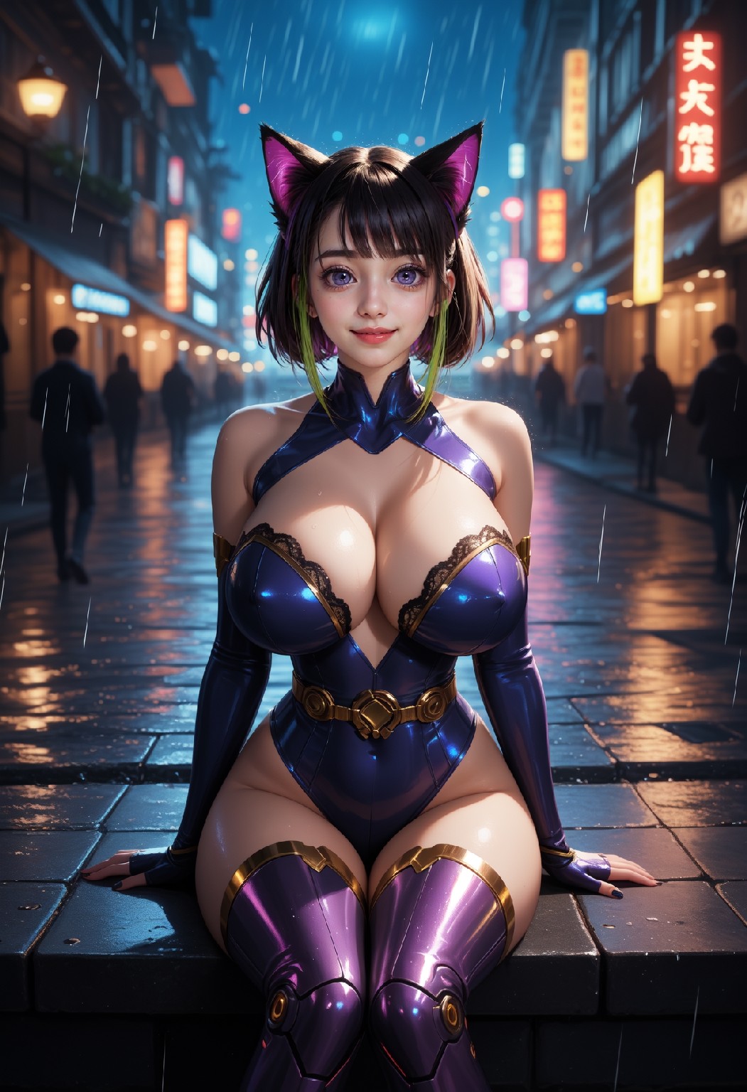 Neon Catwoman NSFW