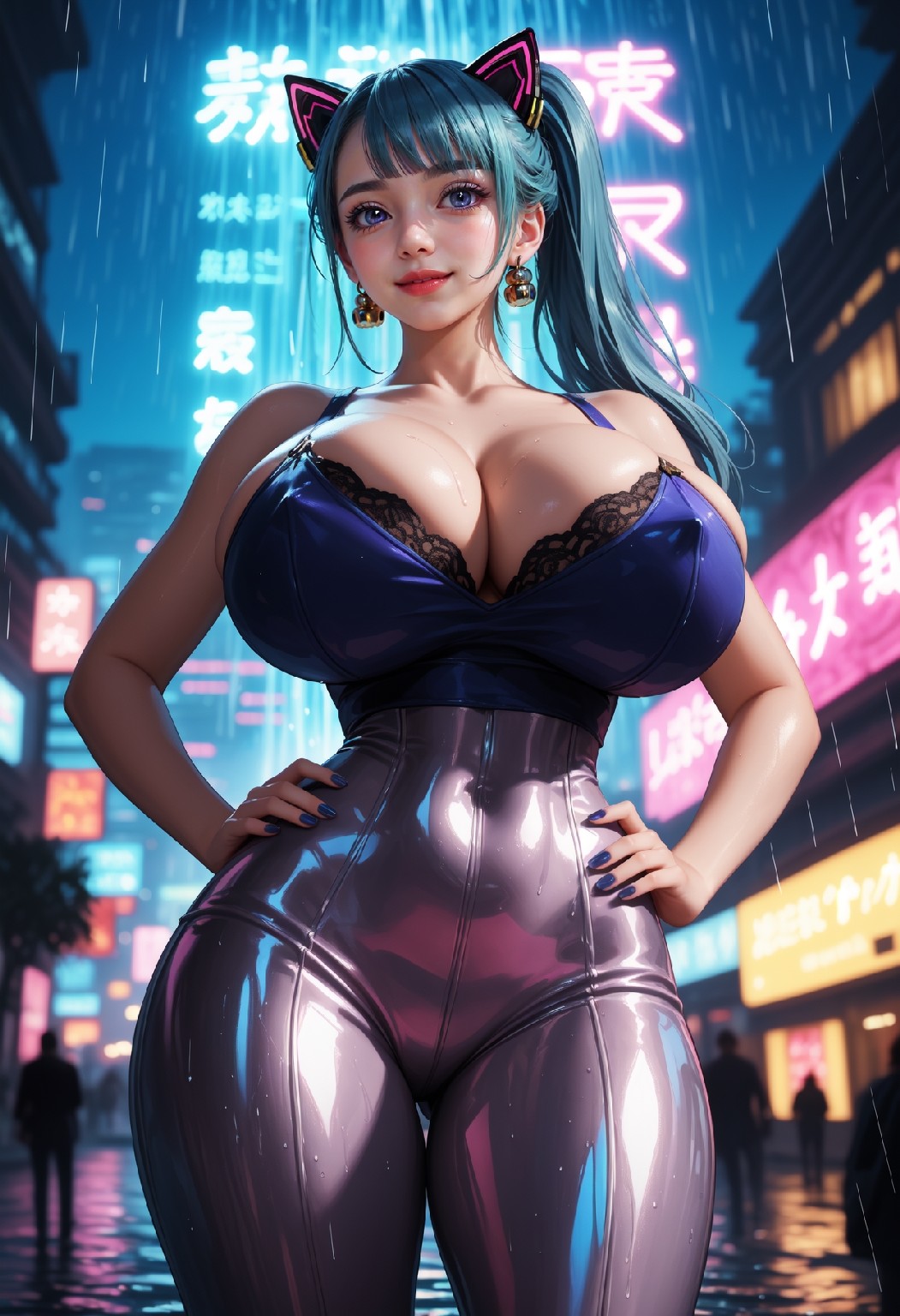 Neon Catwoman NSFW