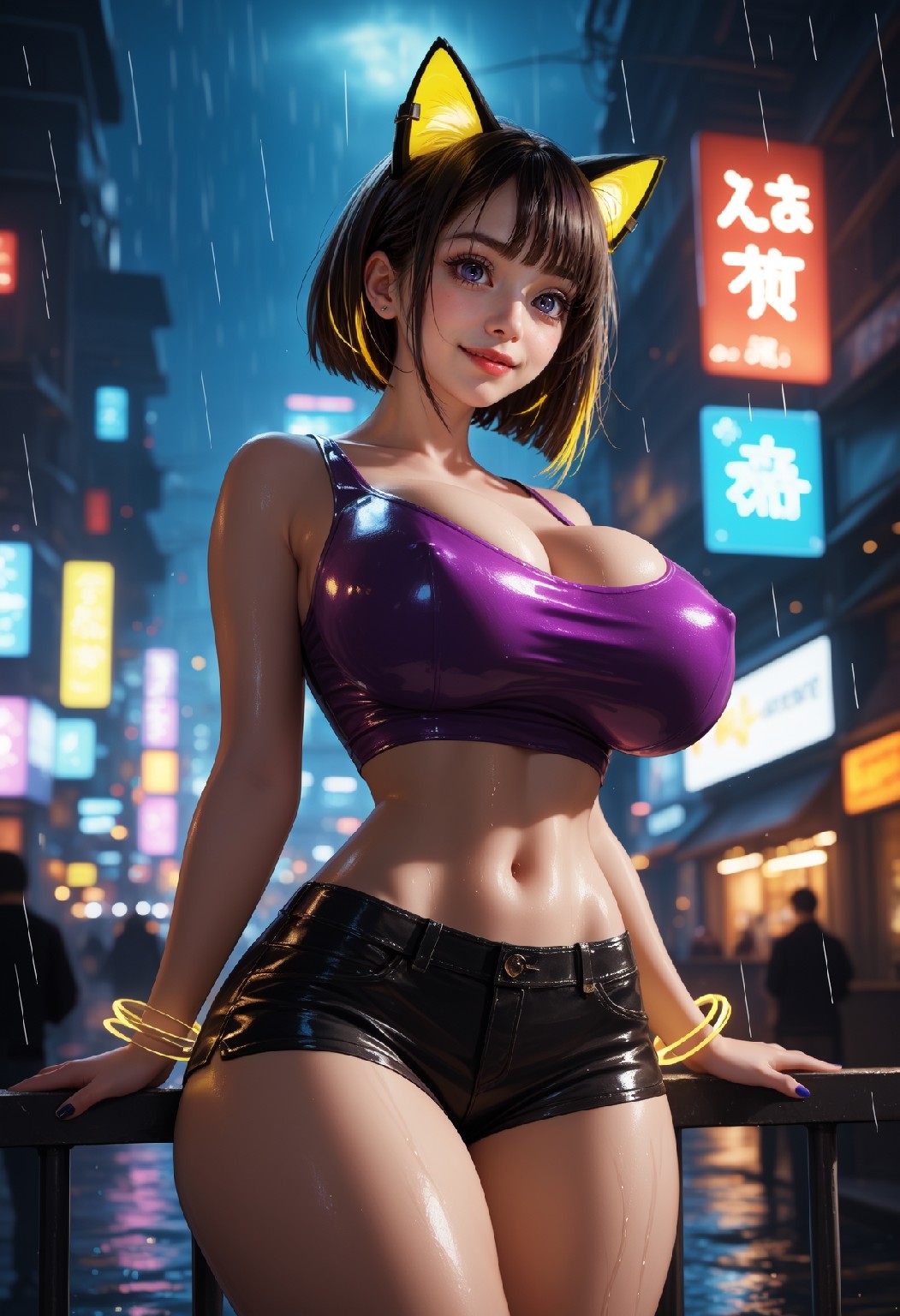 Neon Catwoman NSFW