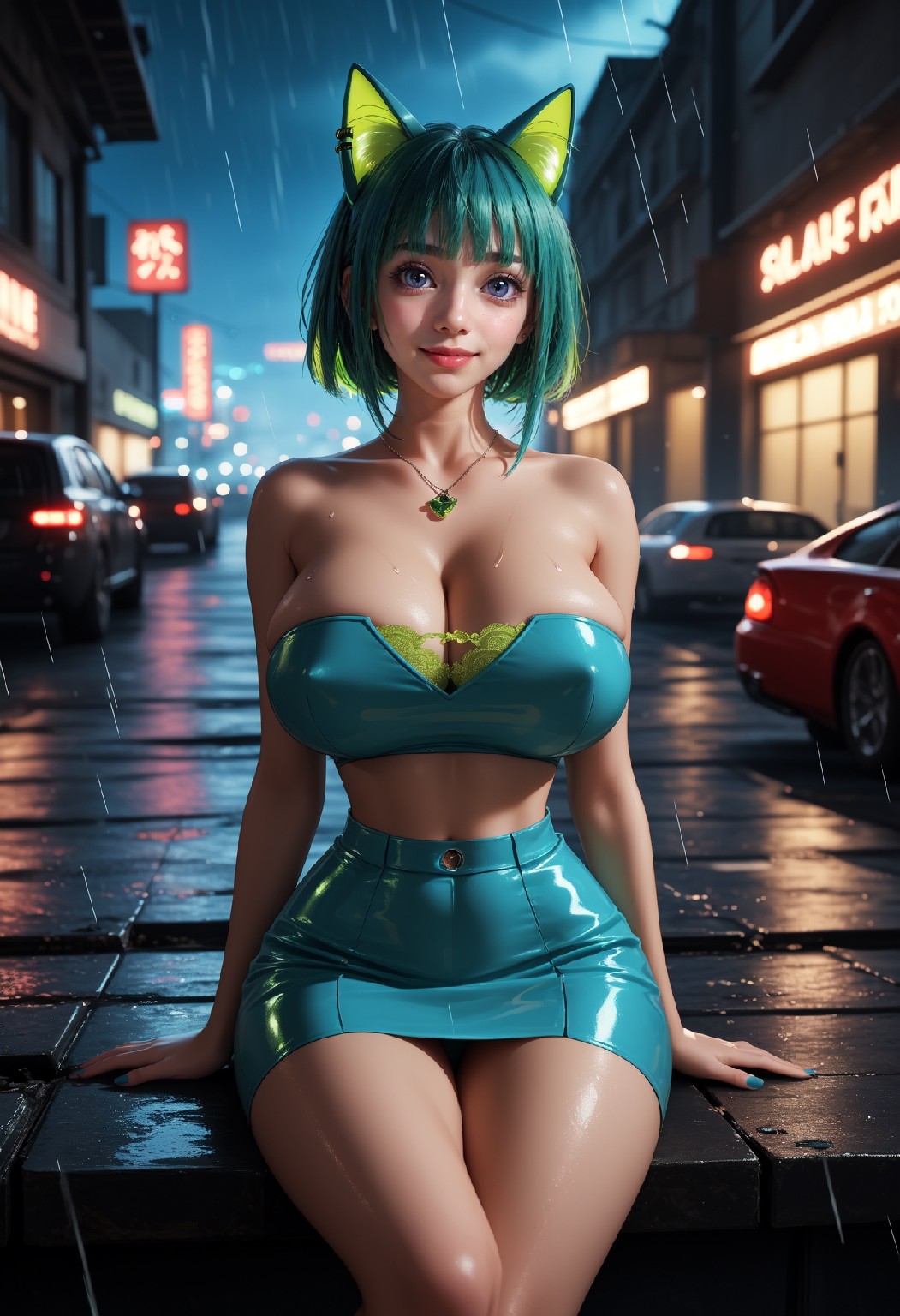 Neon Catwoman NSFW